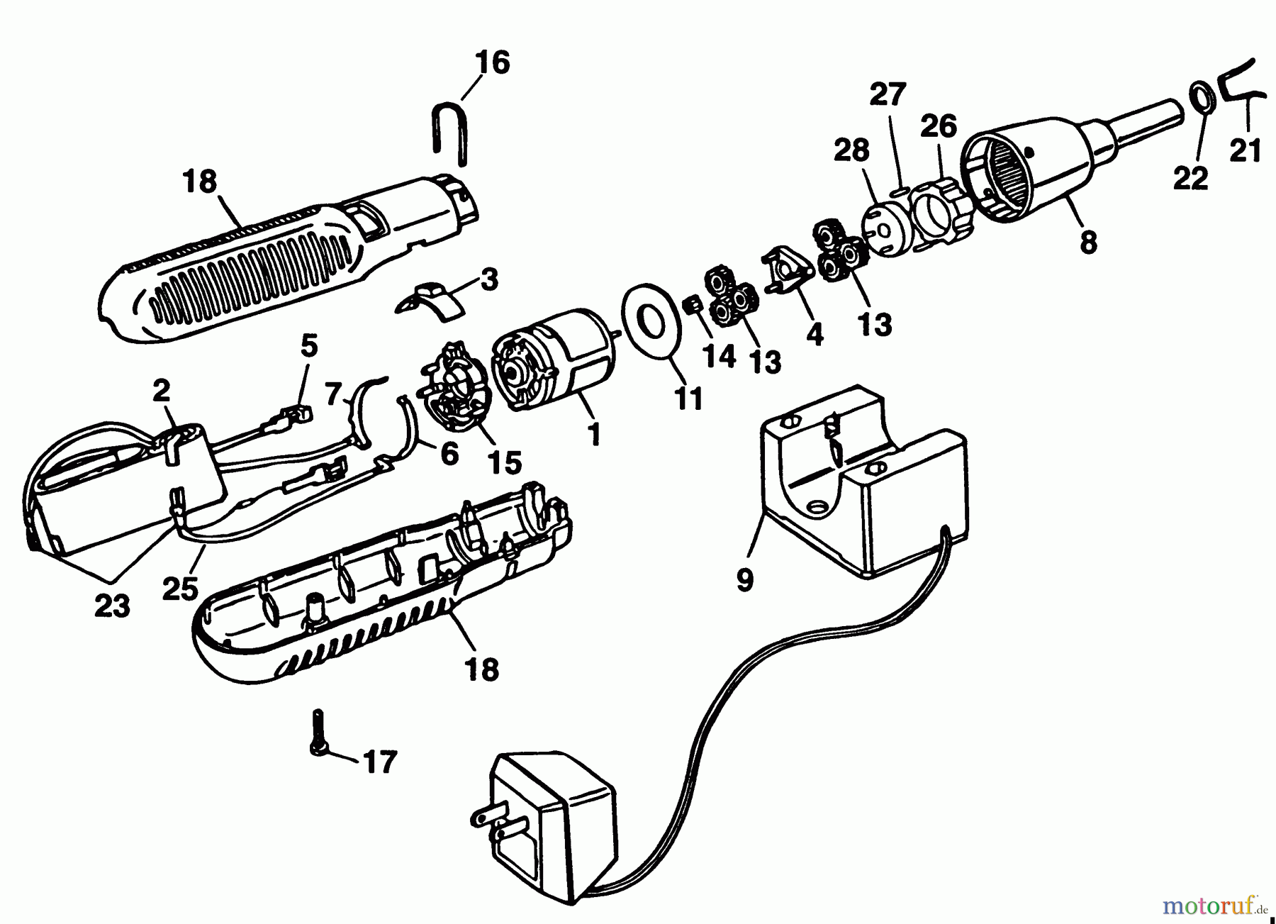 BLACK+DECKER INNENAUSSTATTUNG SCHRAUBENDREHER, KNARREN UND SCHRAUBENSCHLÜSSEL ELEKTROANTRIEB KC9038 Seite 1