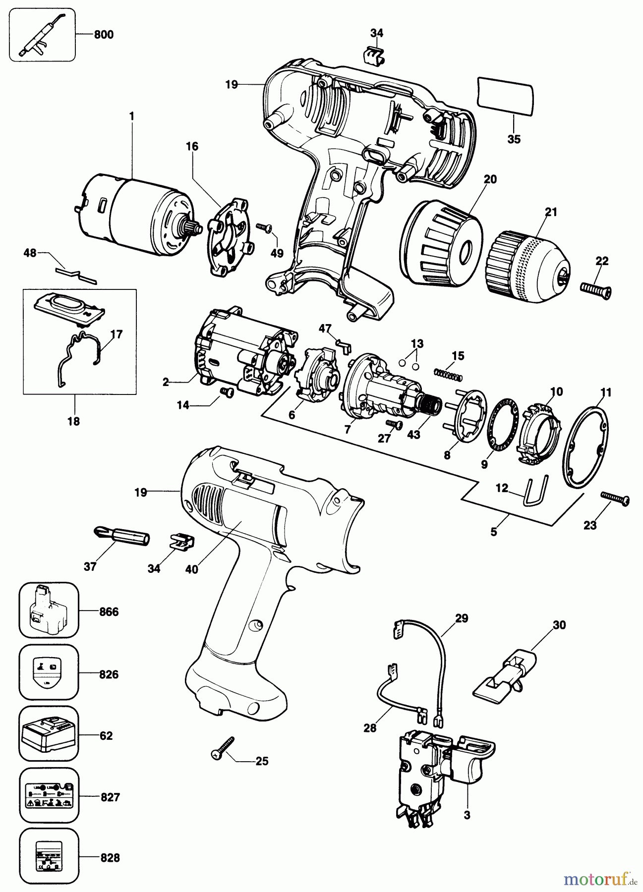 DEWALT AKKUBOHRER CDLS DRILLS 9.6V AKKU-BOHRMASCHINE DW905 Seite 1