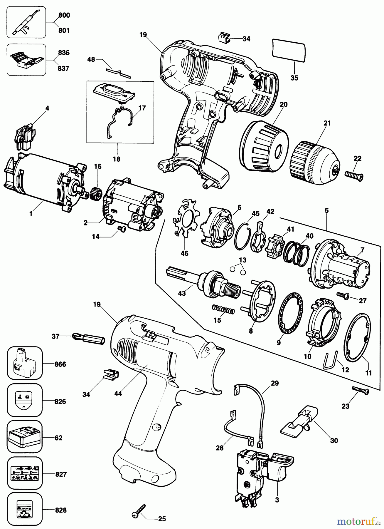 DEWALT AKKUBOHRER CDLS DRILLS 9.6V AKKU-BOHRMASCHINE DW909K Seite 1
