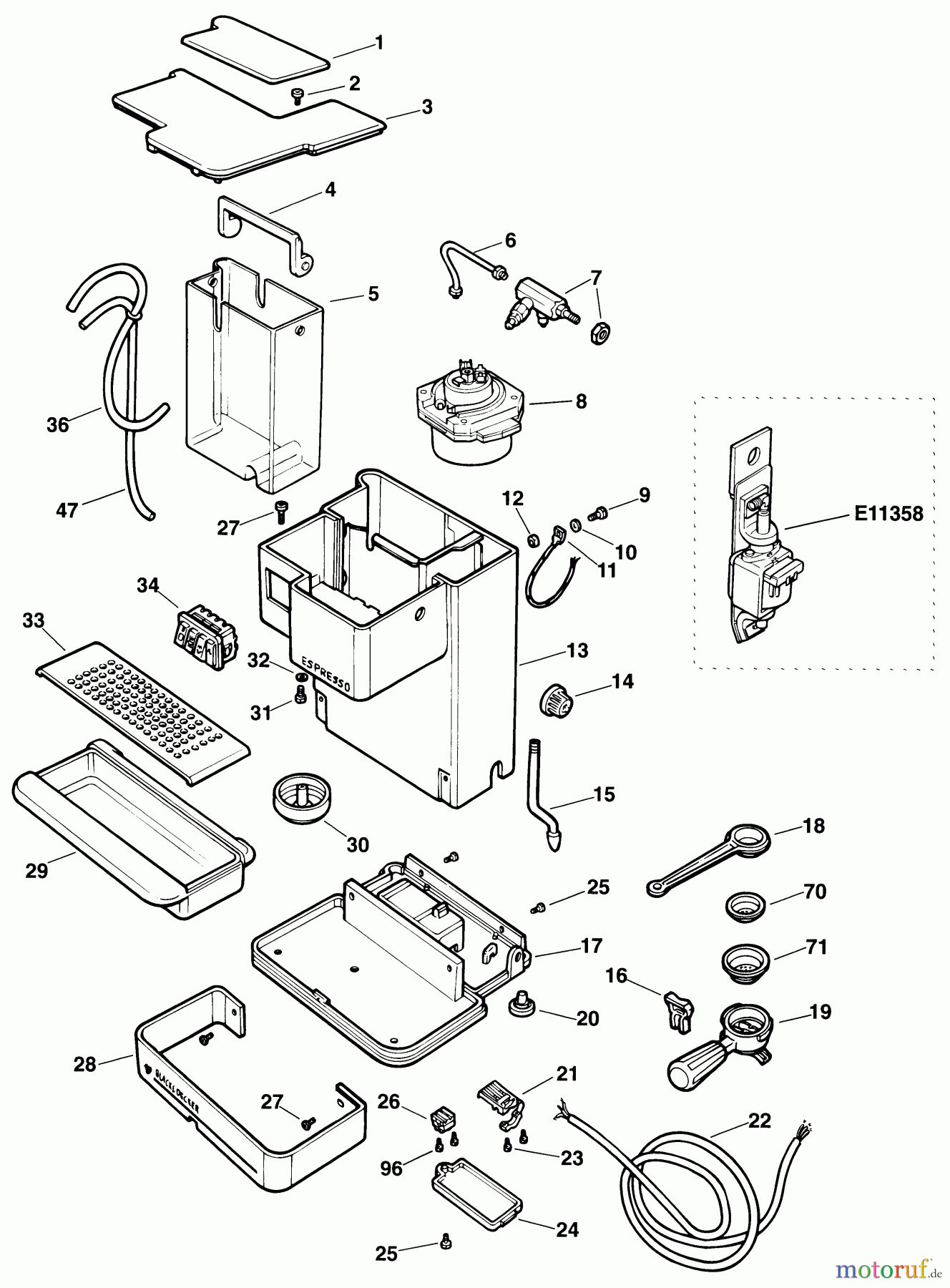 BLACK+DECKER HAUSHALT GETRÄNKE KAFFEEMASCHINE EM5N Seite 1