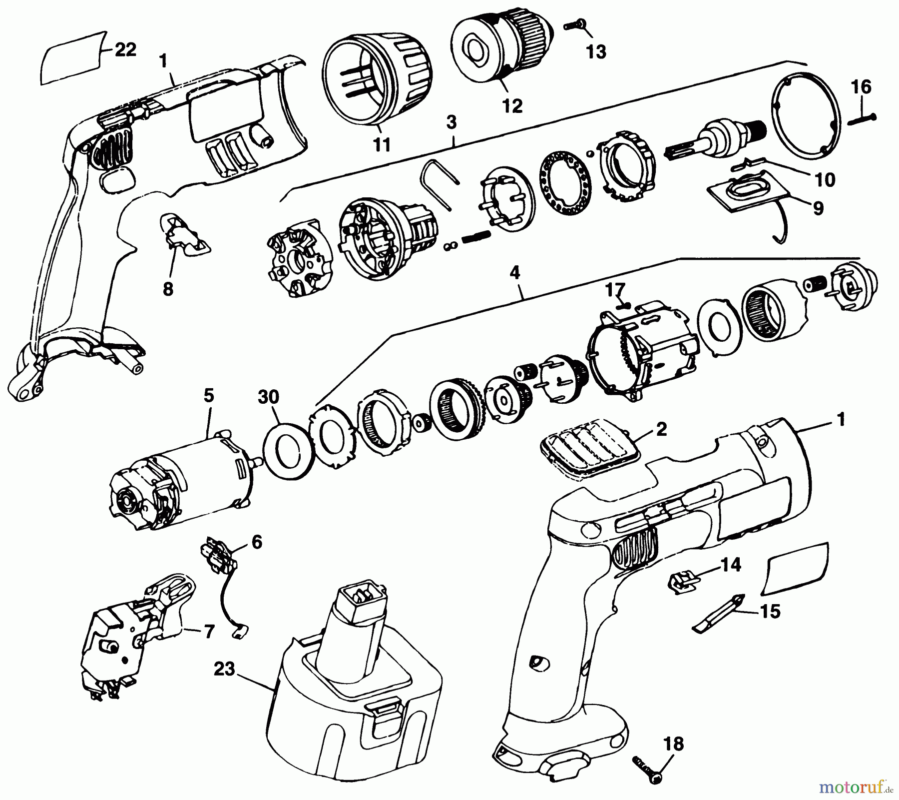 DEWALT AKKUBOHRER CDLS DRILLS 9.6V AKKU-BOHRMASCHINE DW961K Seite 1