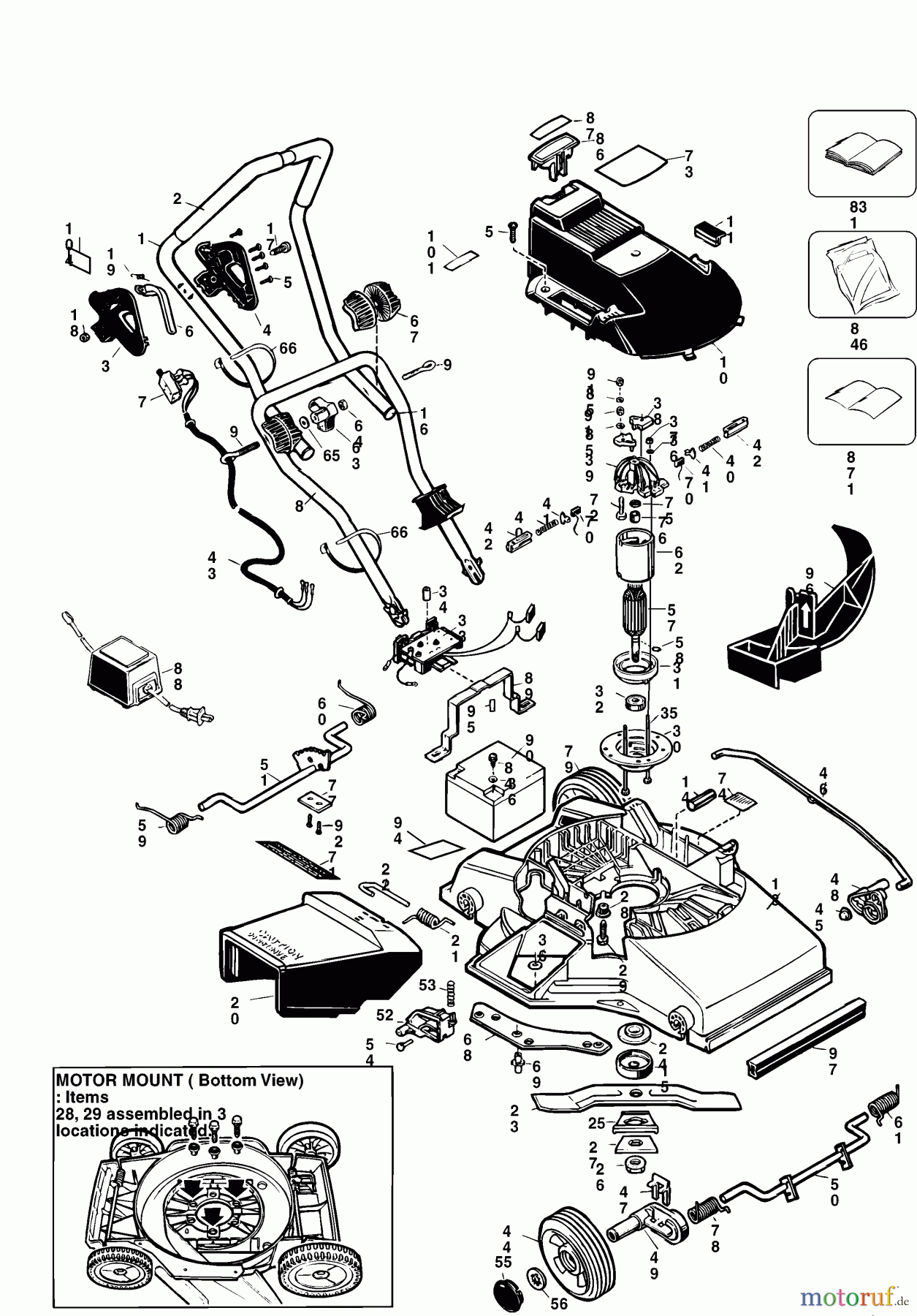  BLACK+DECKER AUSSERHALB RASENMÄHER, SCHNEEFRÄSEN AKKU-RASEMMÄHER GRC645 Seite 1