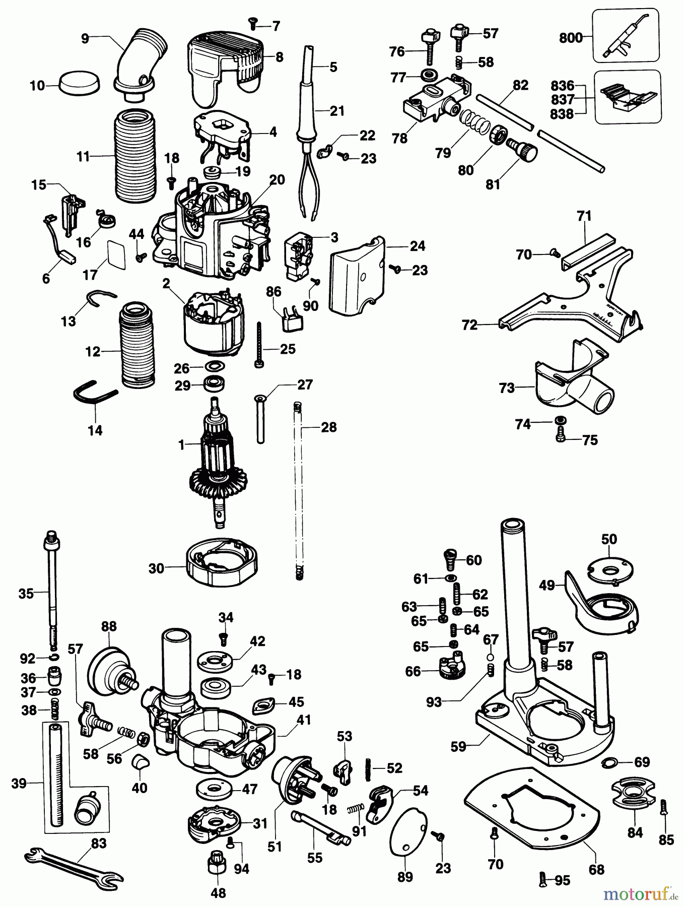 ELU WOODWORKING ROUTERS, JOINTERS & TRIMMERS FRÄSMASCHINE OF97EKL Seite 1