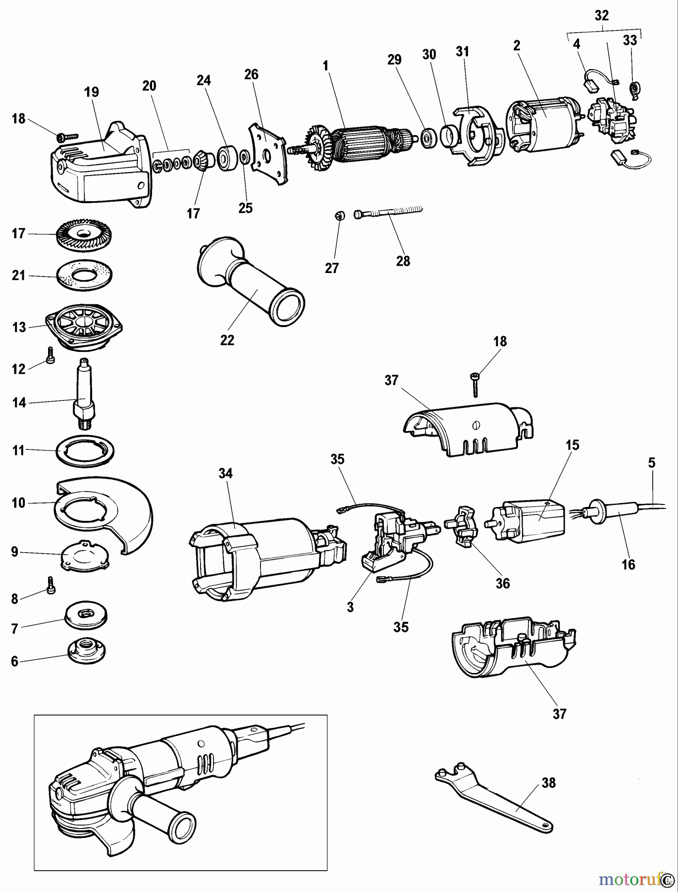  OEM Black und Decker Divers WINKELSCHLEIFER 809300 Seite 1