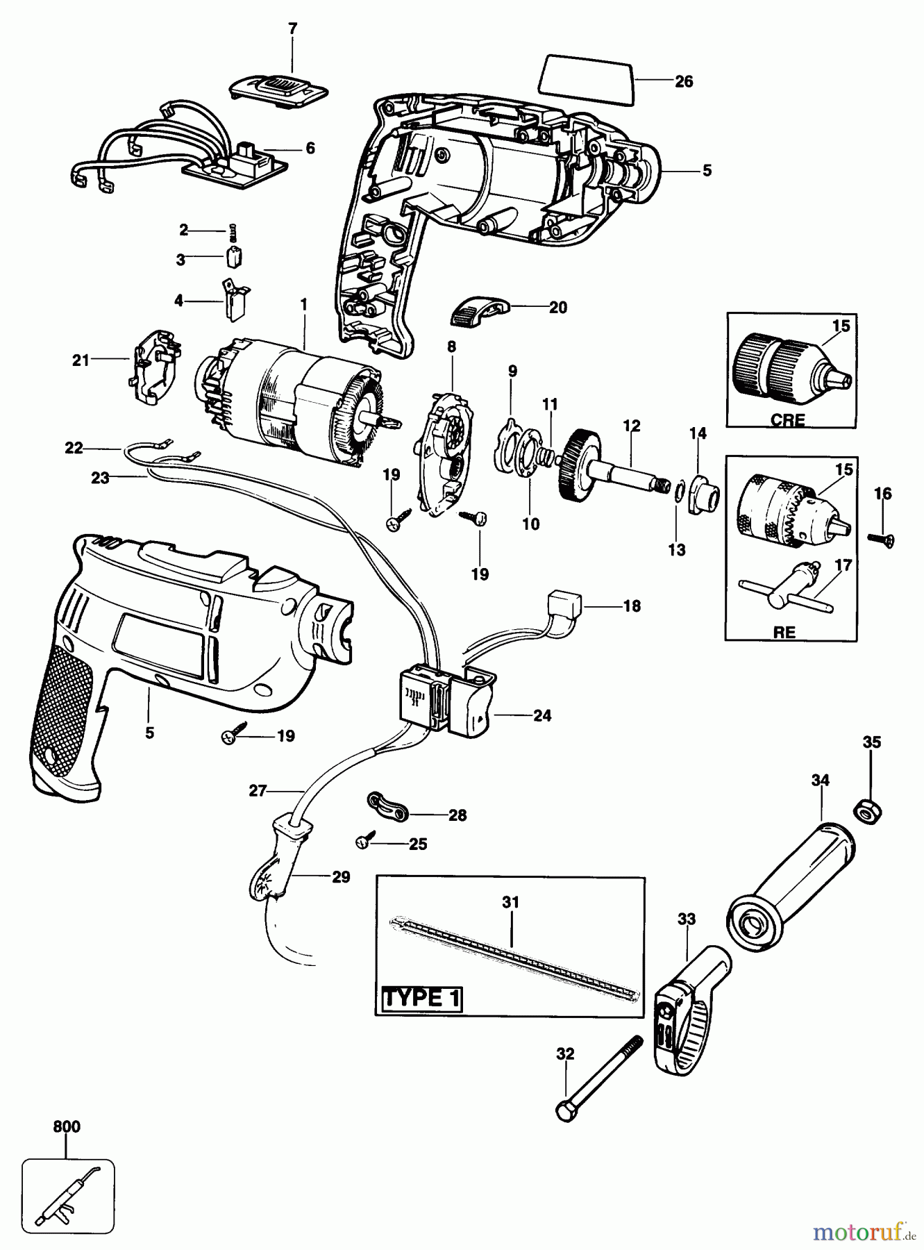 BLACK+DECKER INNENAUSSTATTUNG BOHRER BOHRER 374450 Seite 1