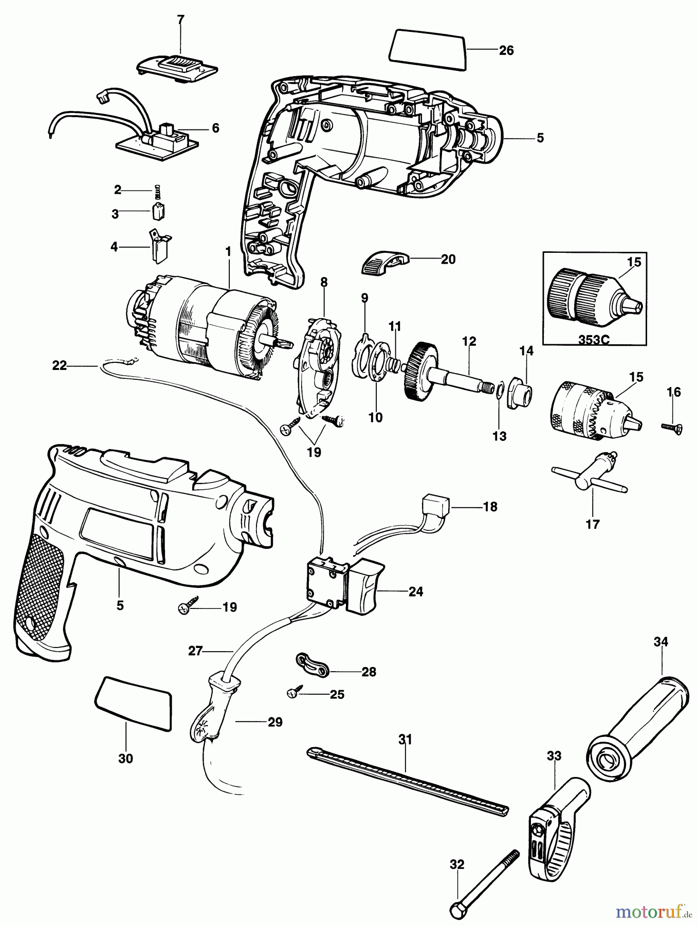 BLACK+DECKER INNENAUSSTATTUNG BOHRER BOHRER KD352 Seite 1