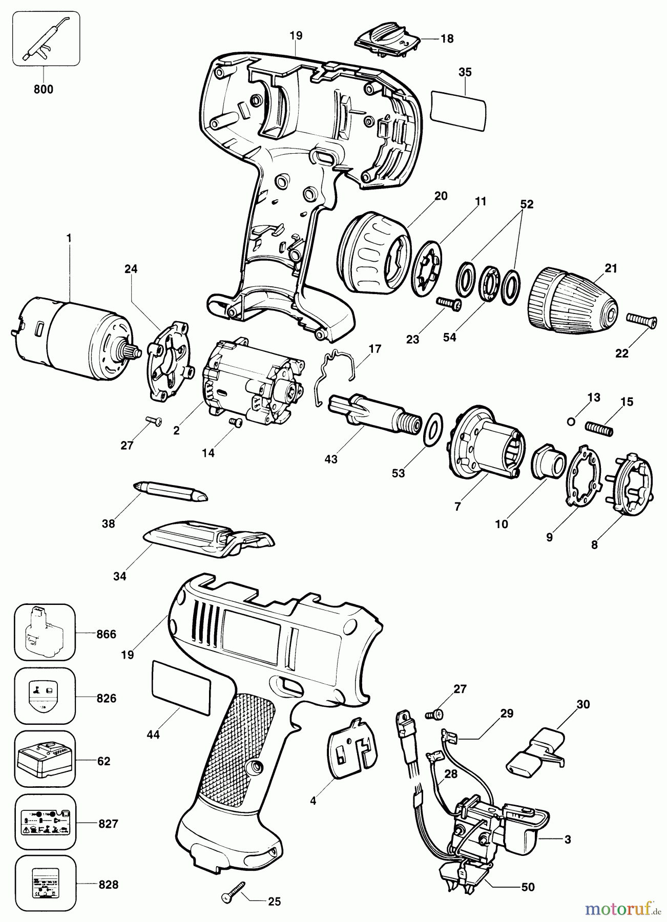 BLACK+DECKER INNENAUSSTATTUNG BOHRER AKKU-BOHRMASCHINE KC1262C Seite 1