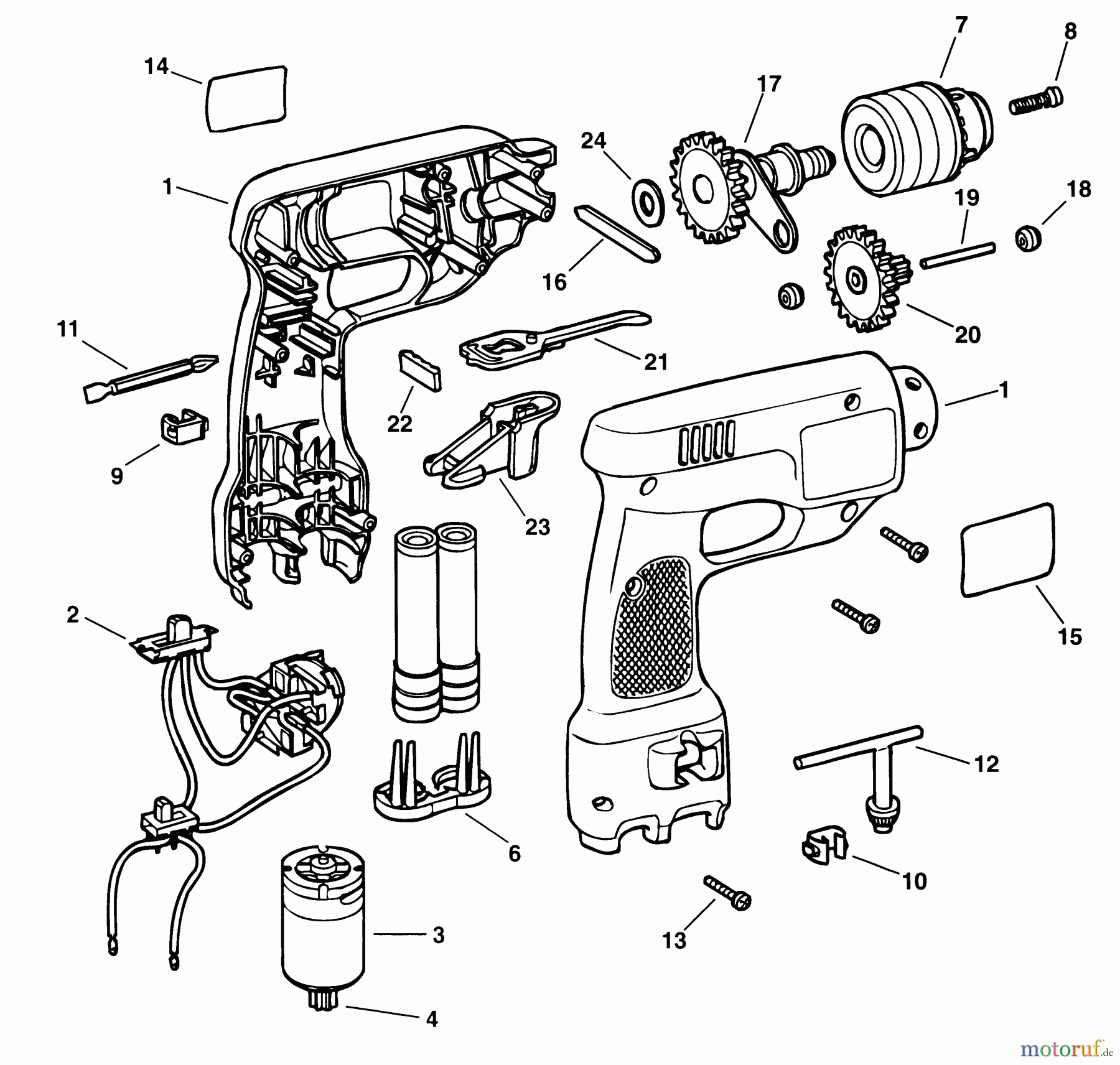 BLACK+DECKER INNENAUSSTATTUNG BOHRER AKKU-BOHRMASCHINE VP7201 Seite 1