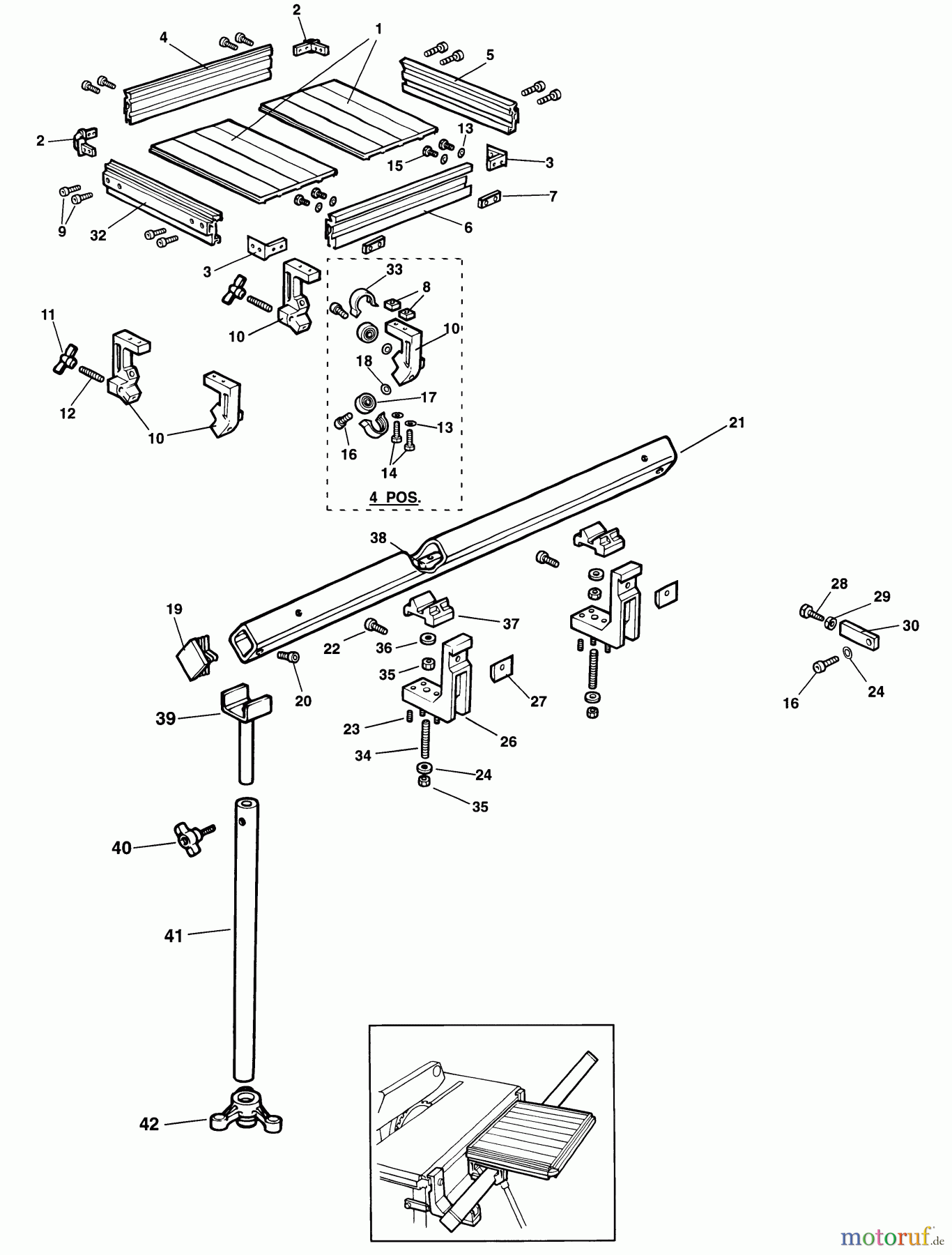 ELU ACCESSORIES ACCESSORIES, ATTACHMENTS & UNPOWERED AUSZIEHTISCH EZ41102 Seite 1