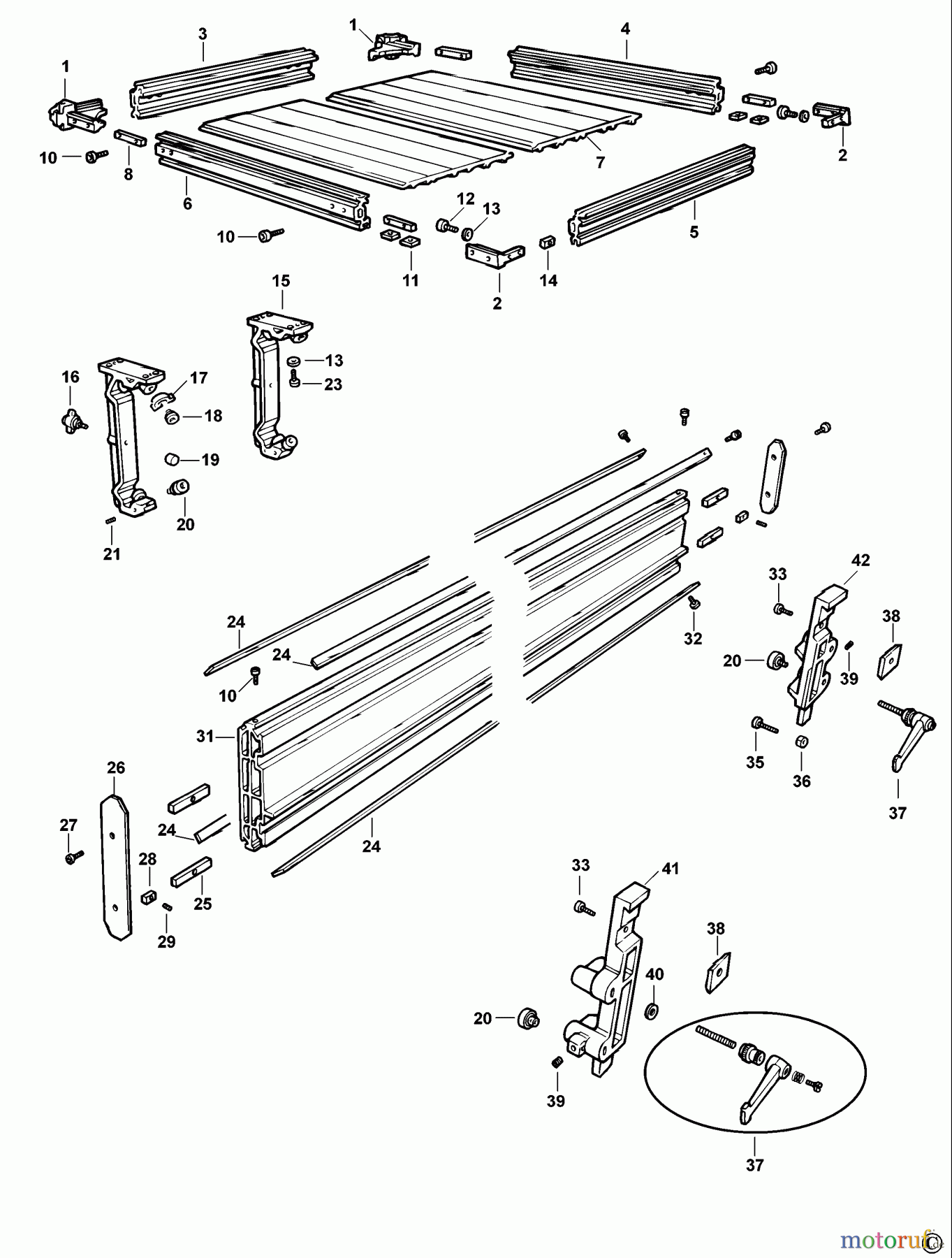ELU ACCESSORIES ACCESSORIES, ATTACHMENTS & UNPOWERED SCHIEBETISCH EZ41202 Seite 1