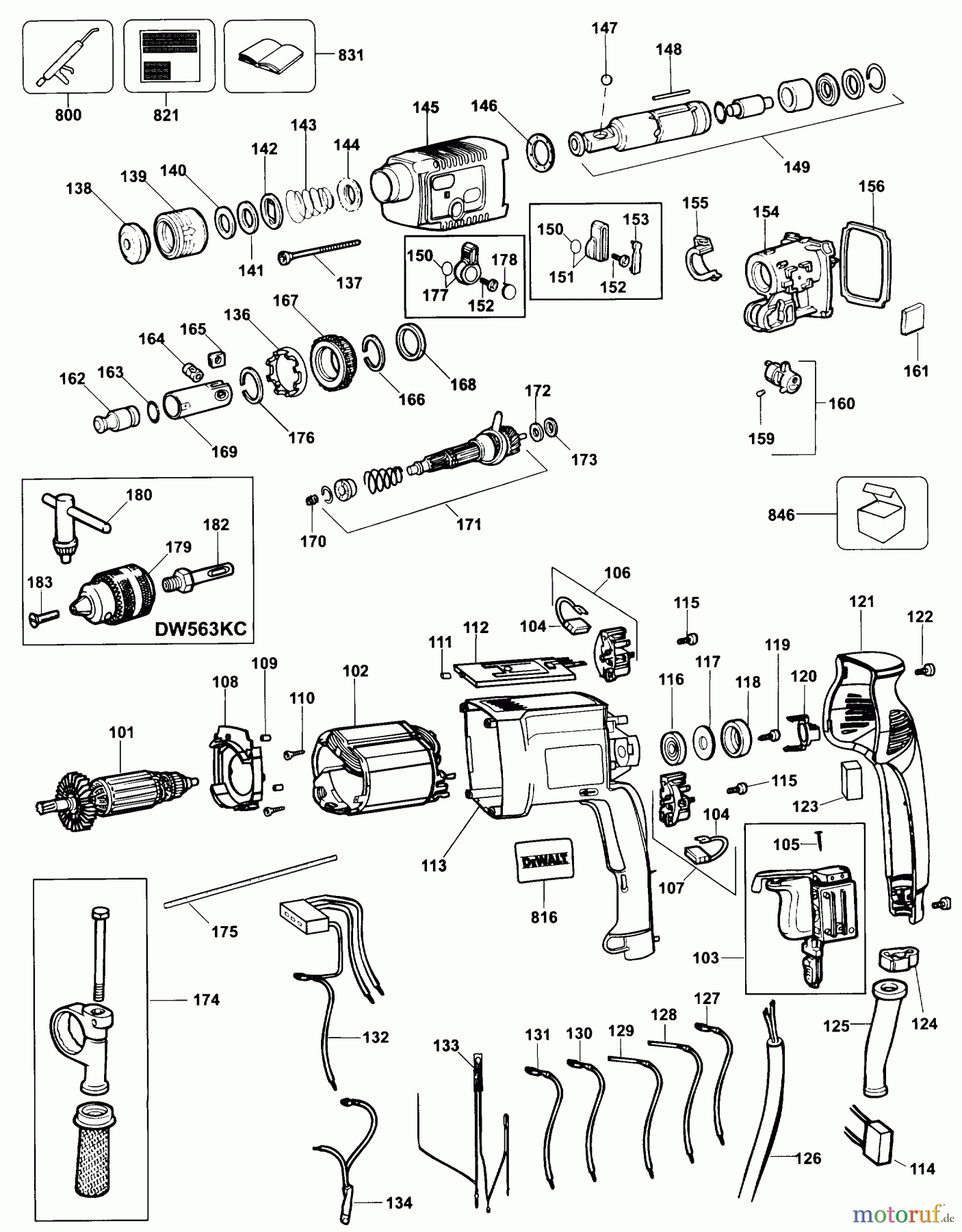 DEWALT Bohrhämmer Bohrhämmer SDS-PLUS DREHHAMMER DW563K Seite 1