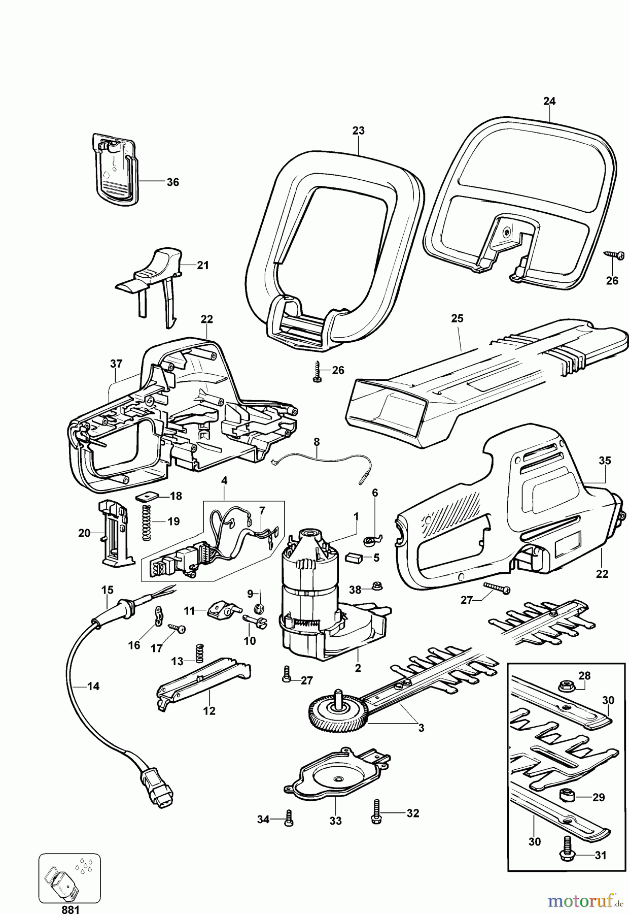 BLACK+DECKER AUSSERHALB HECKENSCHEREN, FADENTRIMMER, SCHEREN HECKENSCHERE GT520 Seite 1