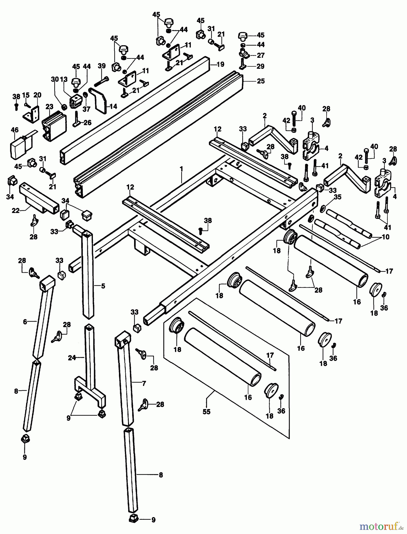  DEWALT ANBAUTEILE & ZUBEHÖR TABLES WALZENTISCH DE3497 Seite 1