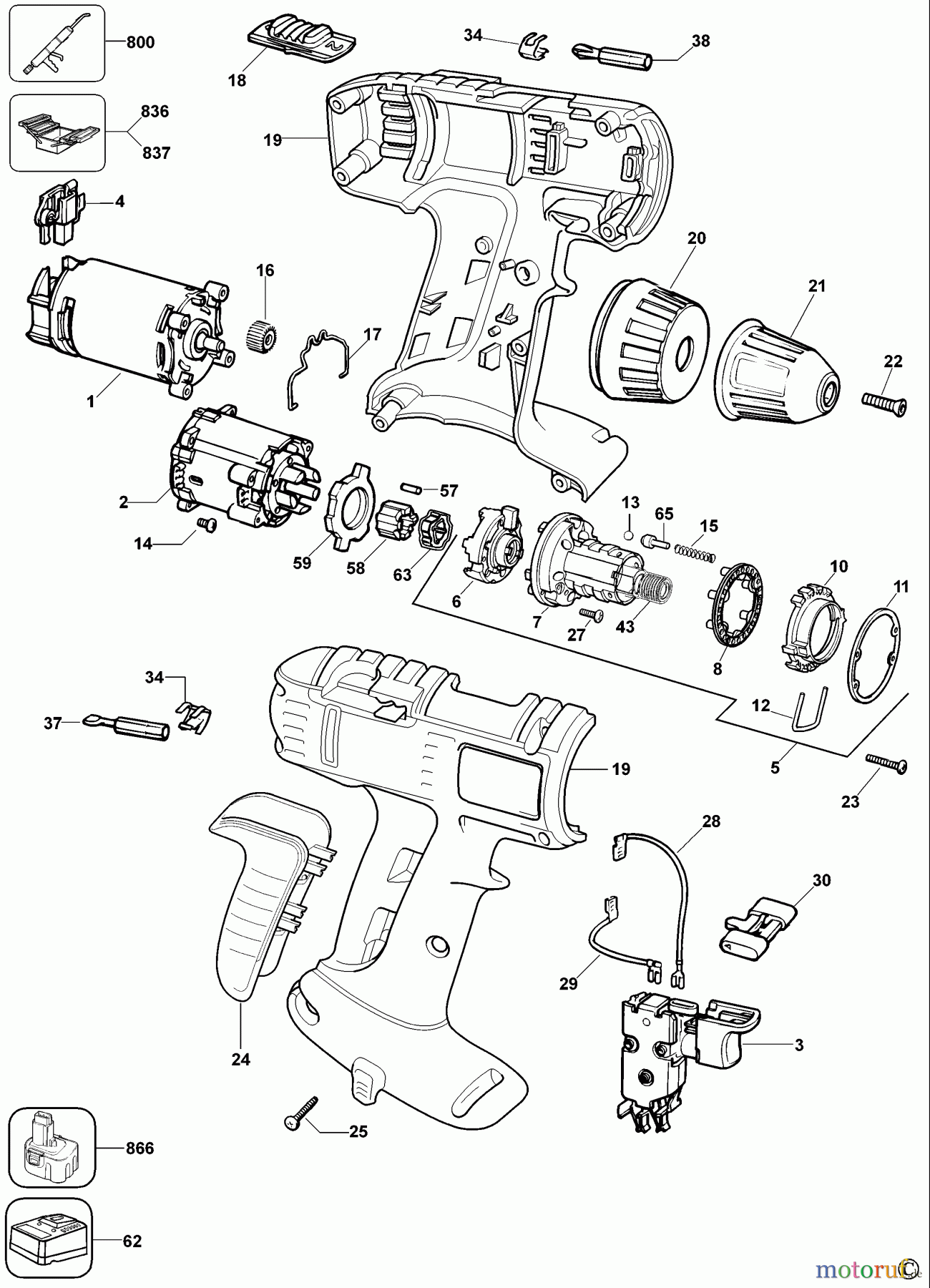  OEM Black und Decker Divers AKKU-BOHRMASCHINE SX180 Seite 1