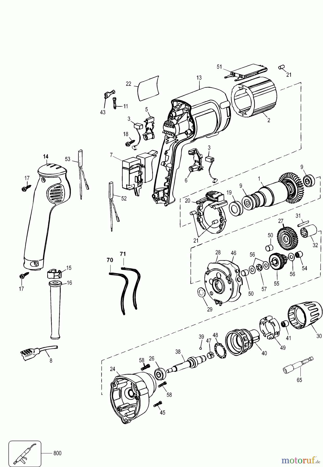  OEM Black und Decker Divers SCHRAUBENDREHER BS18E Seite 1