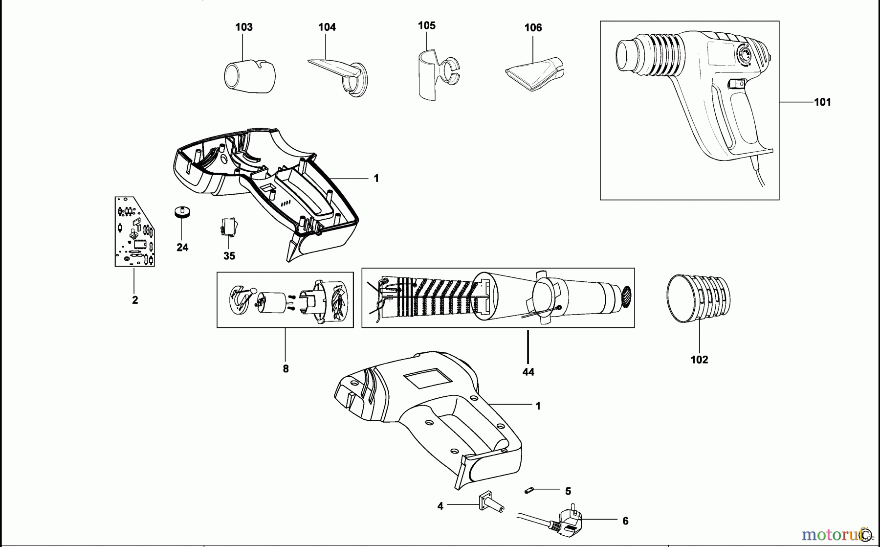  BLACK+DECKER INNENAUSSTATTUNG HEIZKANONEN HEIZPISTOLE KX1800 Seite 1