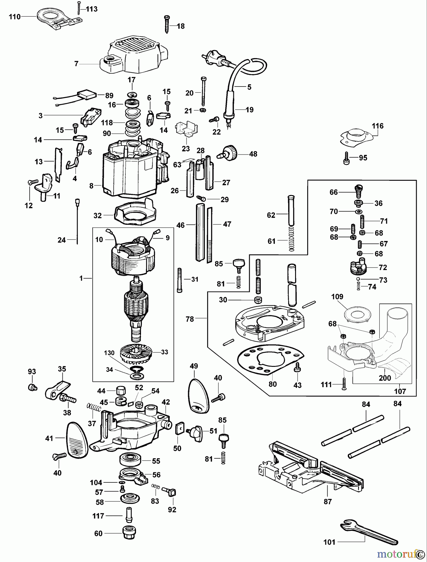  DEWALT HOLZARBEITEN ROUTERS HOHLFRÄSER DW629 Seite 1