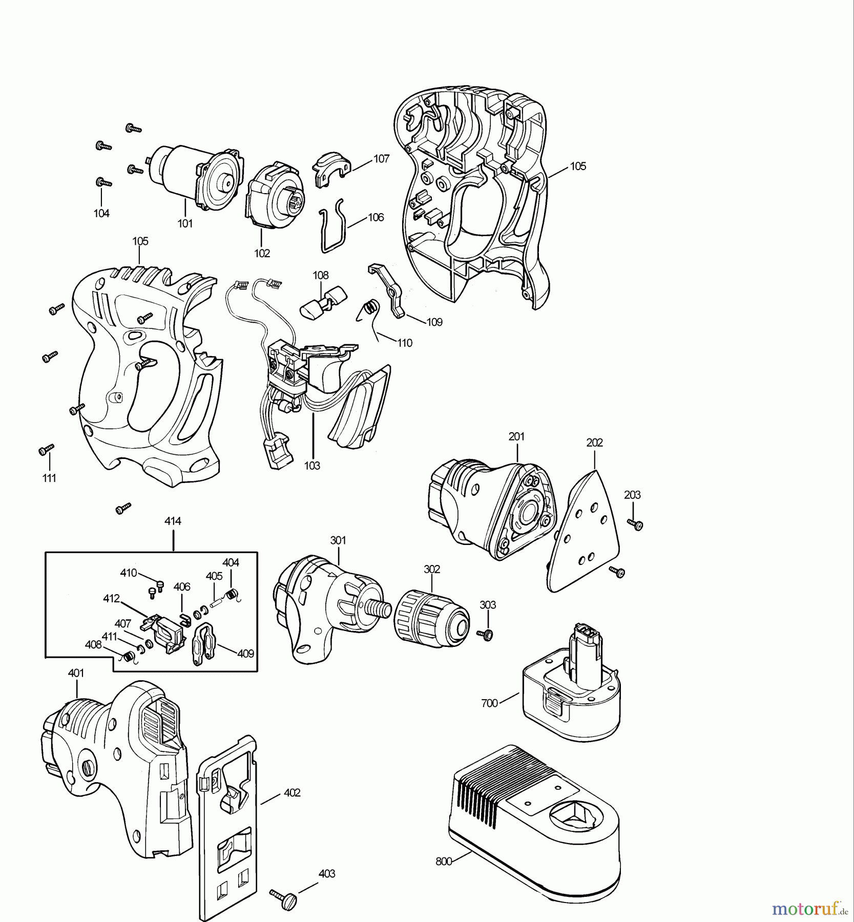 BLACK+DECKER INNENAUSSTATTUNG BOHRER WERKZEUGSATZ KC2000F Seite 1
