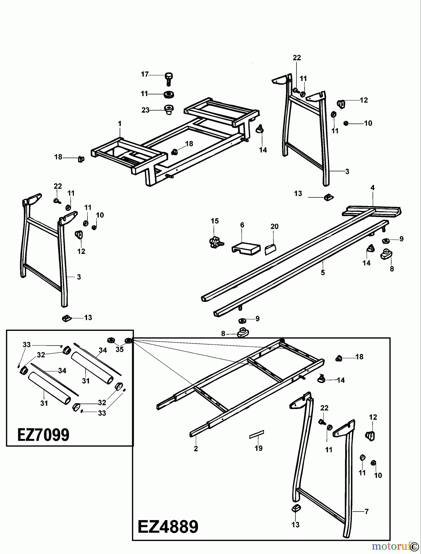 ELU ACCESSORIES ACCESSORIES, ATTACHMENTS & UNPOWERED AUSZIEHTISCH EZ7075 Seite 1