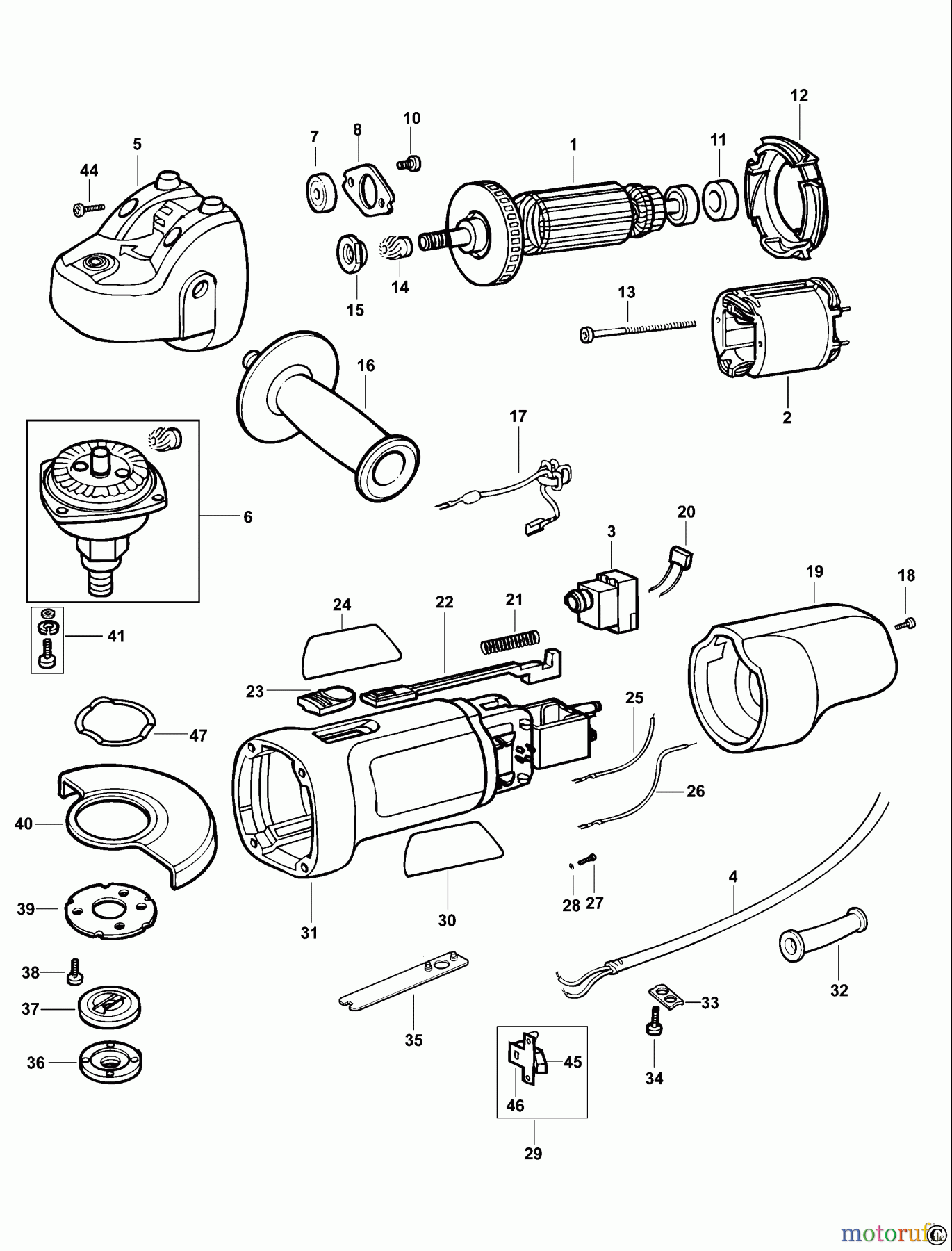 BLACK+DECKER INNENAUSSTATTUNG SCHLEIFER UND POLIERER WINKELSCHLEIFER CD115 Seite 1