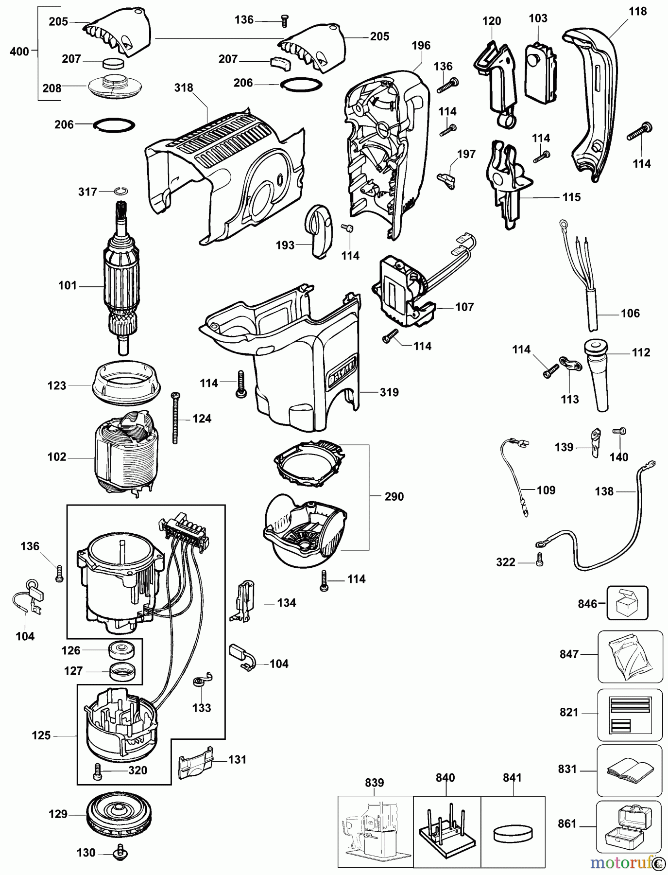  DEWALT Bohrhämmer Meisselhämmer MEISSELHAMMER D25830K Seite 1