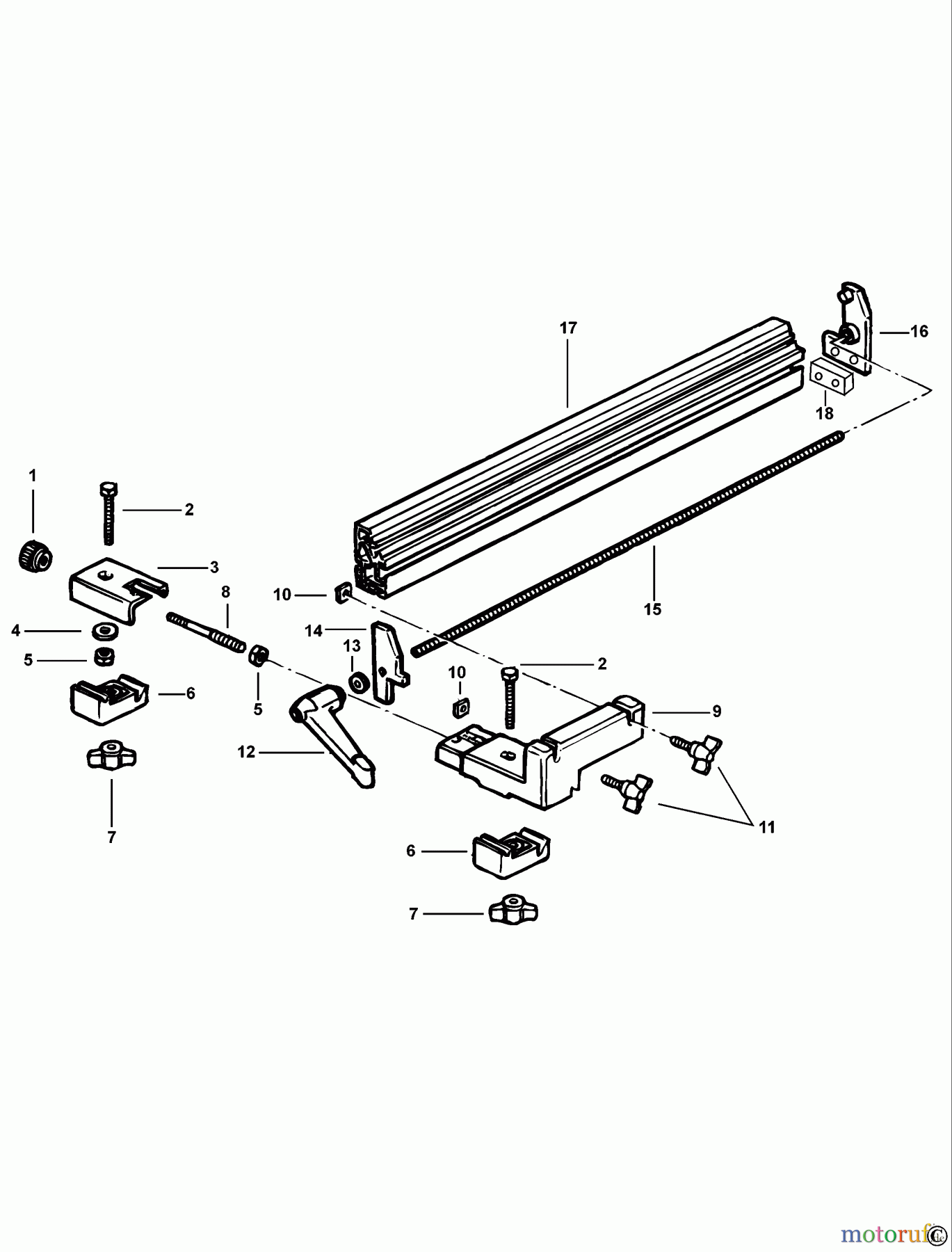 DEWALT ZUBEHÖR ACCESSORIES, ATTACHMENTS & UNPOWERED PARALLELANSCHLAG DE7193 Seite 1
