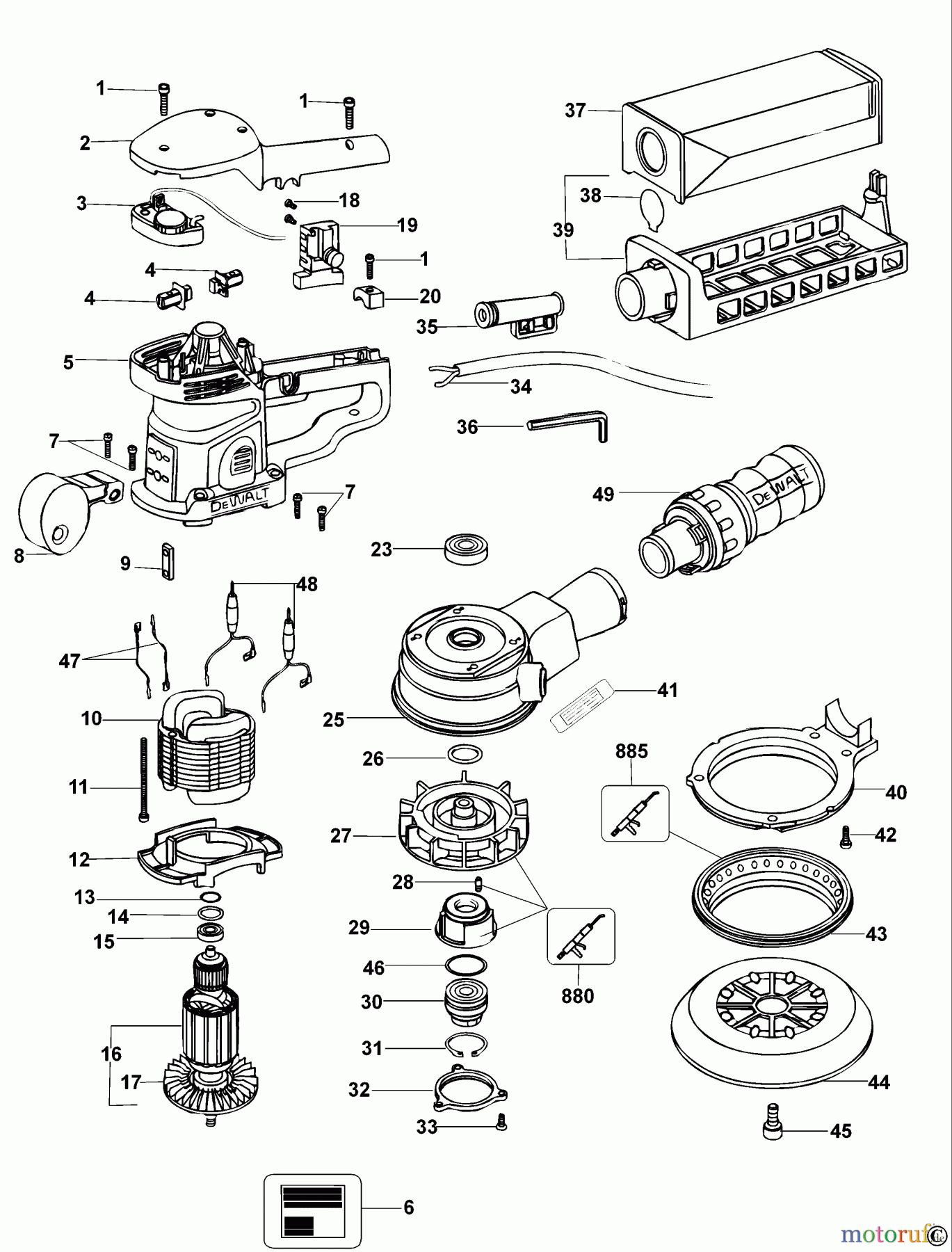 DEWALT HOLZARBEITEN EXZENTERSCHLEIFER SCHLEIFER D26410 Seite 1