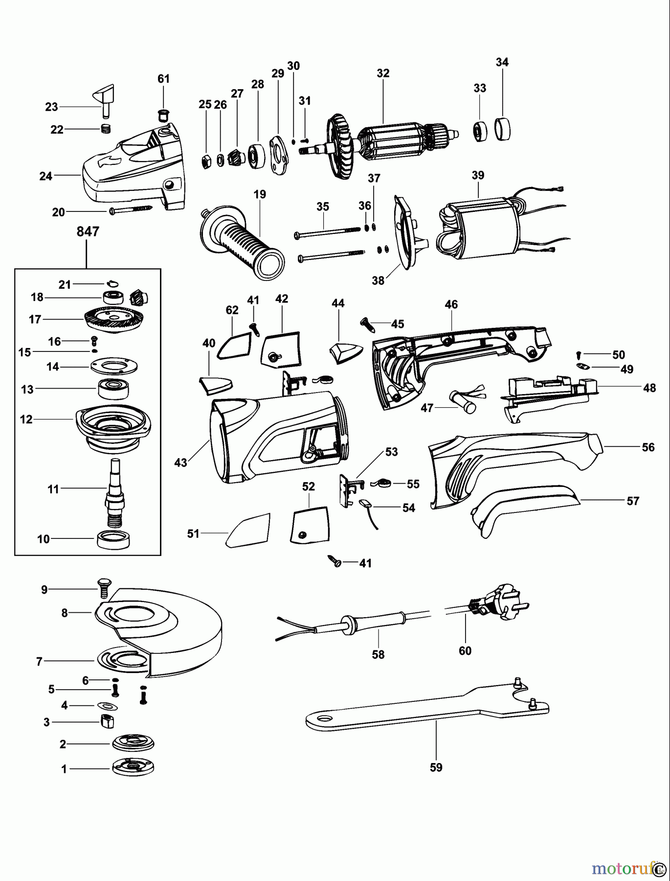 BLACK+DECKER INNENAUSSTATTUNG SCHLEIFER UND POLIERER WINKELSCHLEIFER KG2001 Seite 1