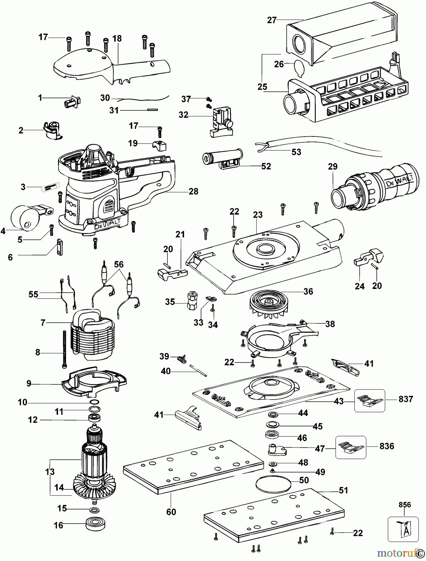  DEWALT HOLZARBEITEN EXZENTERSCHLEIFER SCHLEIFER D26421 Seite 1