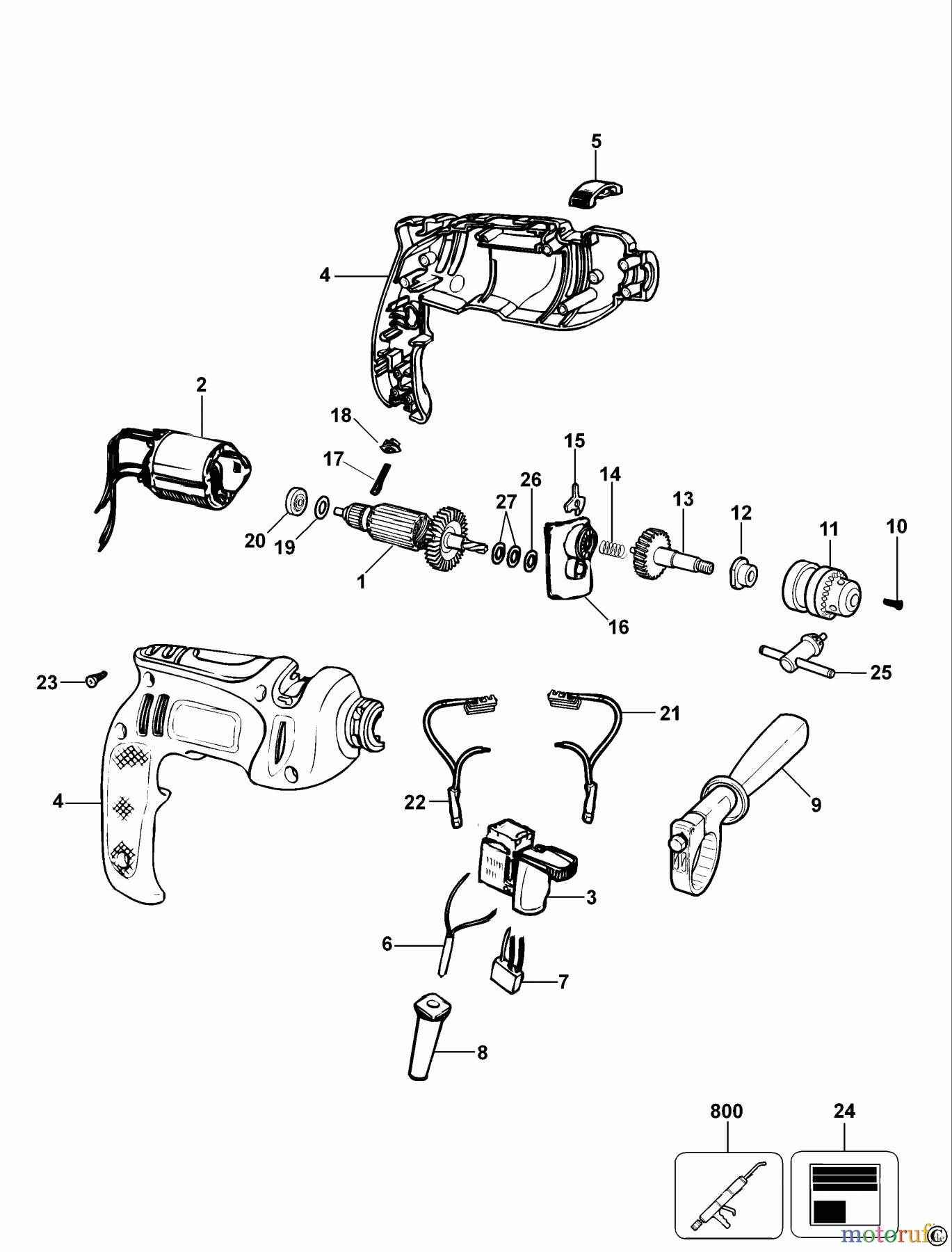 BLACK+DECKER INNENAUSSTATTUNG BOHRER BOHRER KR480RE Seite 1