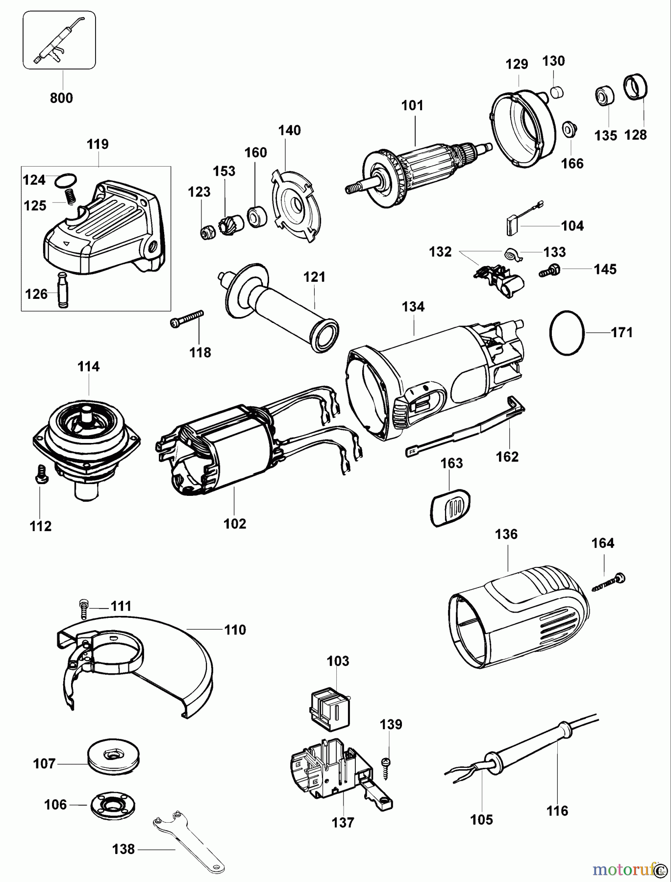 OEM Black und Decker Divers KLEINER WINKELSCHLEIFER 5326125 Seite 1