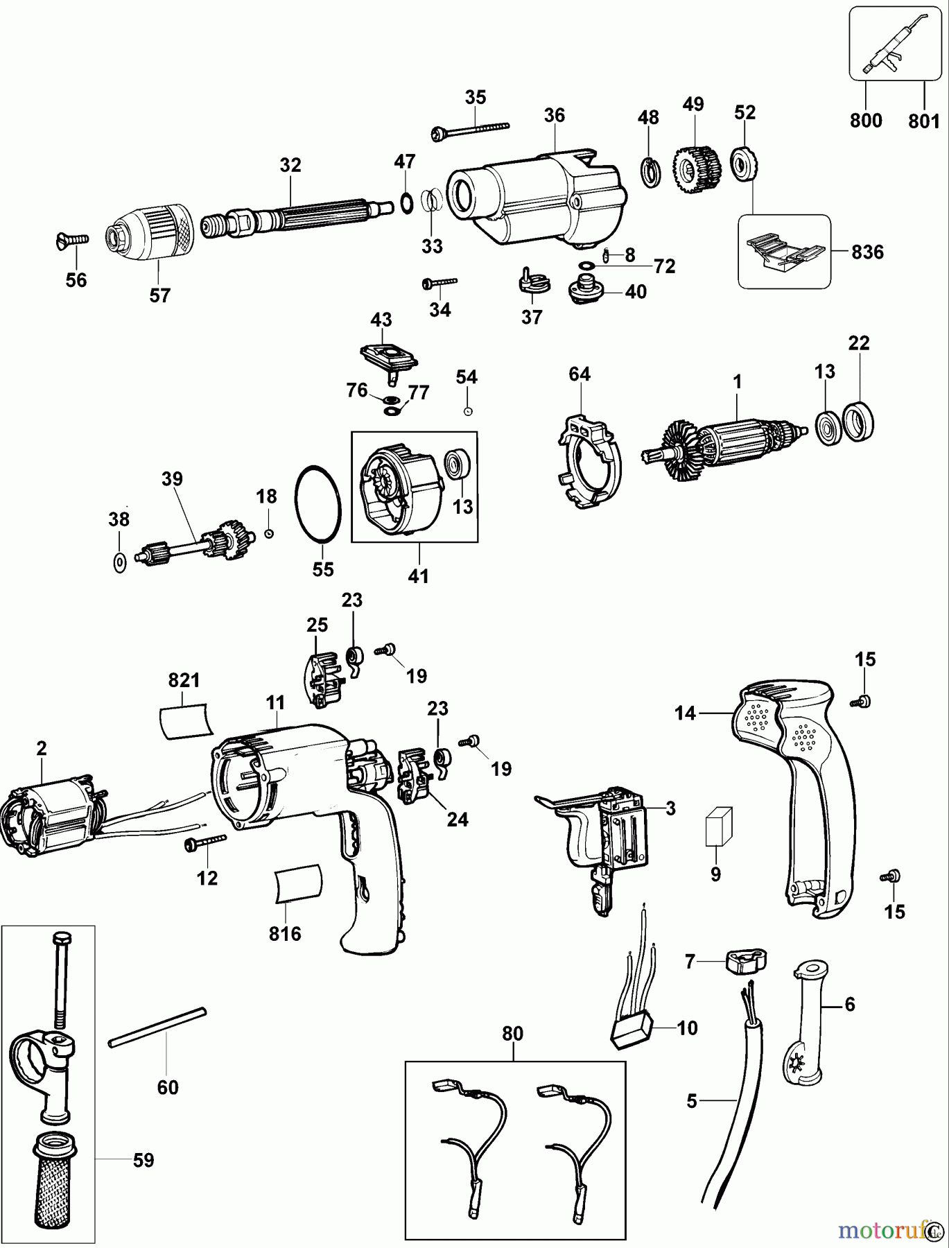 DEWALT Bohrmaschinen PERKUSSIONS BOHRER BOHRER D21721 Seite 1