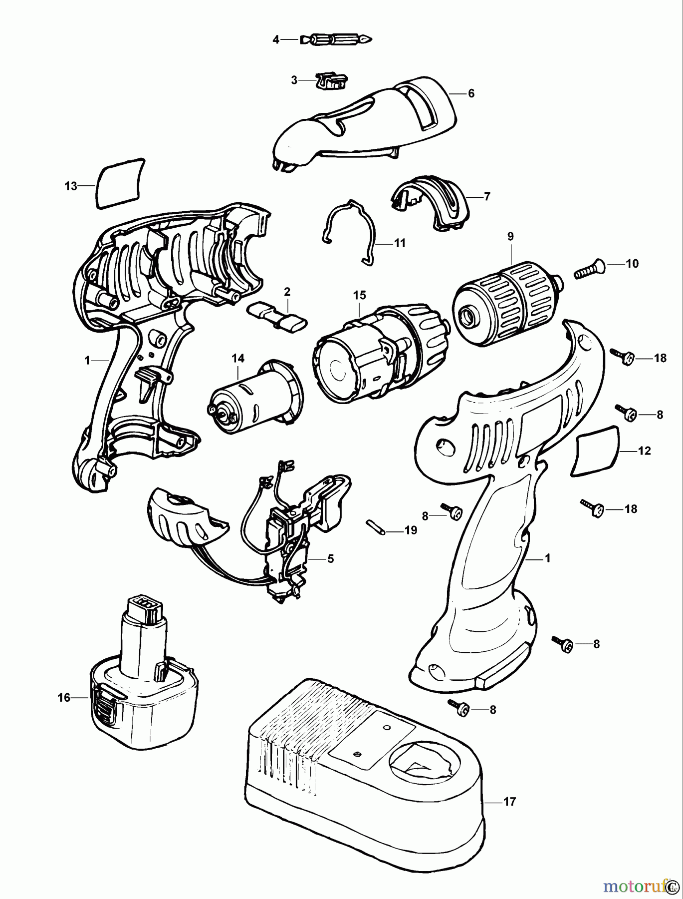  BLACK+DECKER INNENAUSSTATTUNG BOHRER AKKU-BOHRMASCHINE KC181 Seite 1