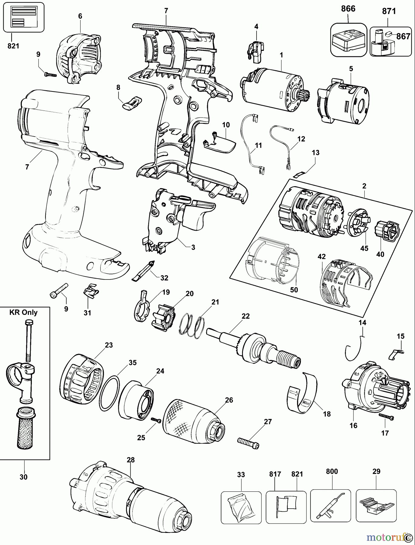  DEWALT AKKUBOHRER CDLS DRILLS 14.4V KOMBINATIONSEINHEIT DC984K Seite 1