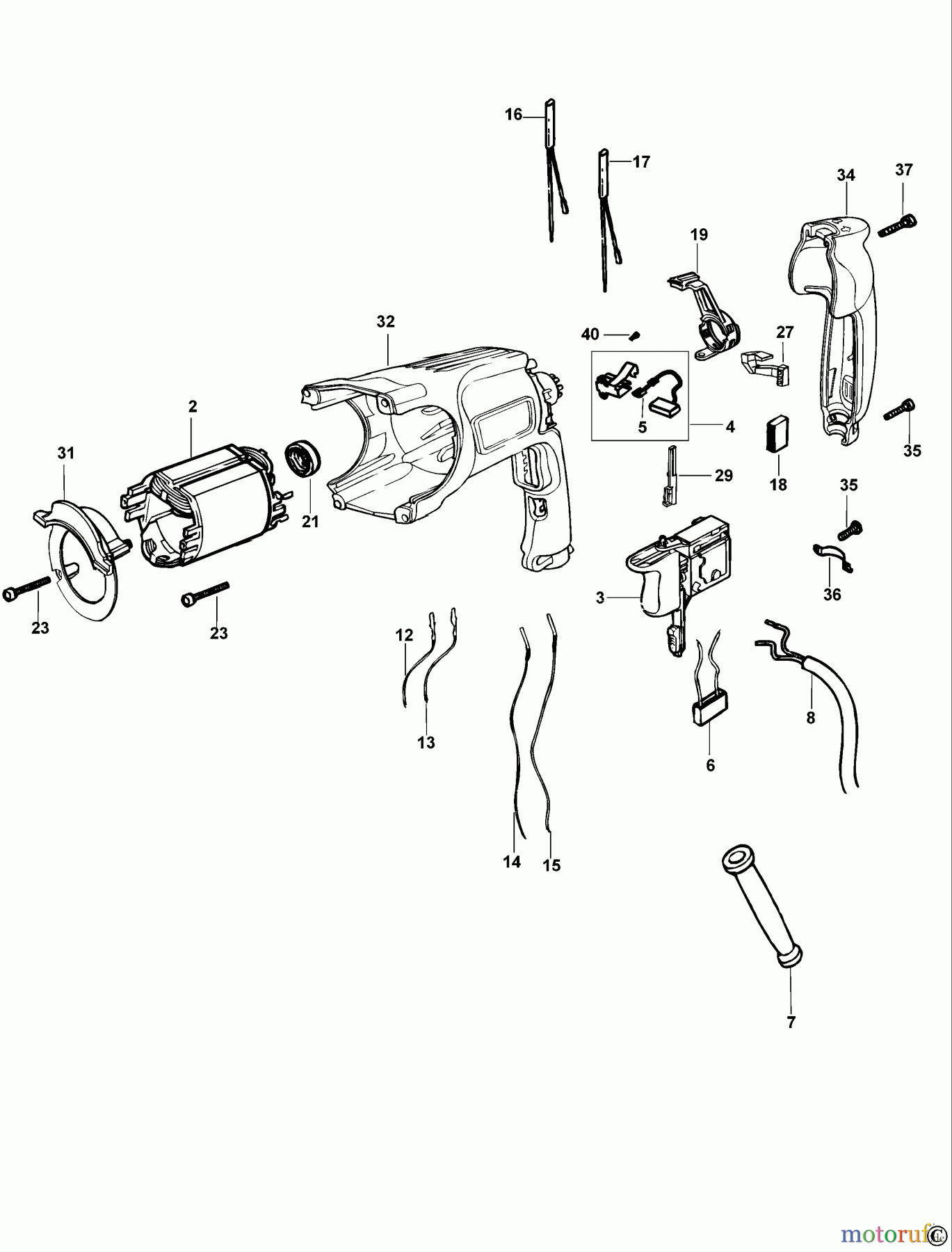  OEM Black und Decker Divers DREHHAMMER RW650E Seite 1