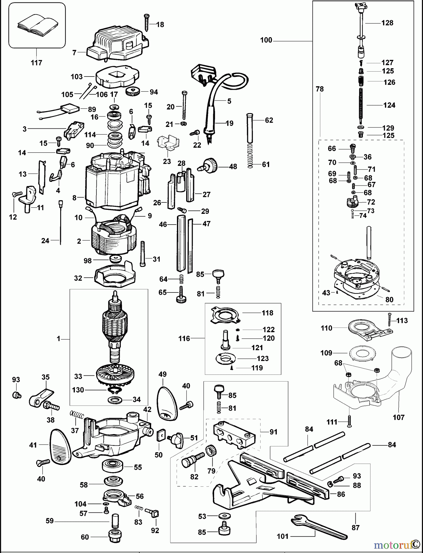 OEM Black und Decker Divers FRÄSMASCHINE T11EK Seite 1