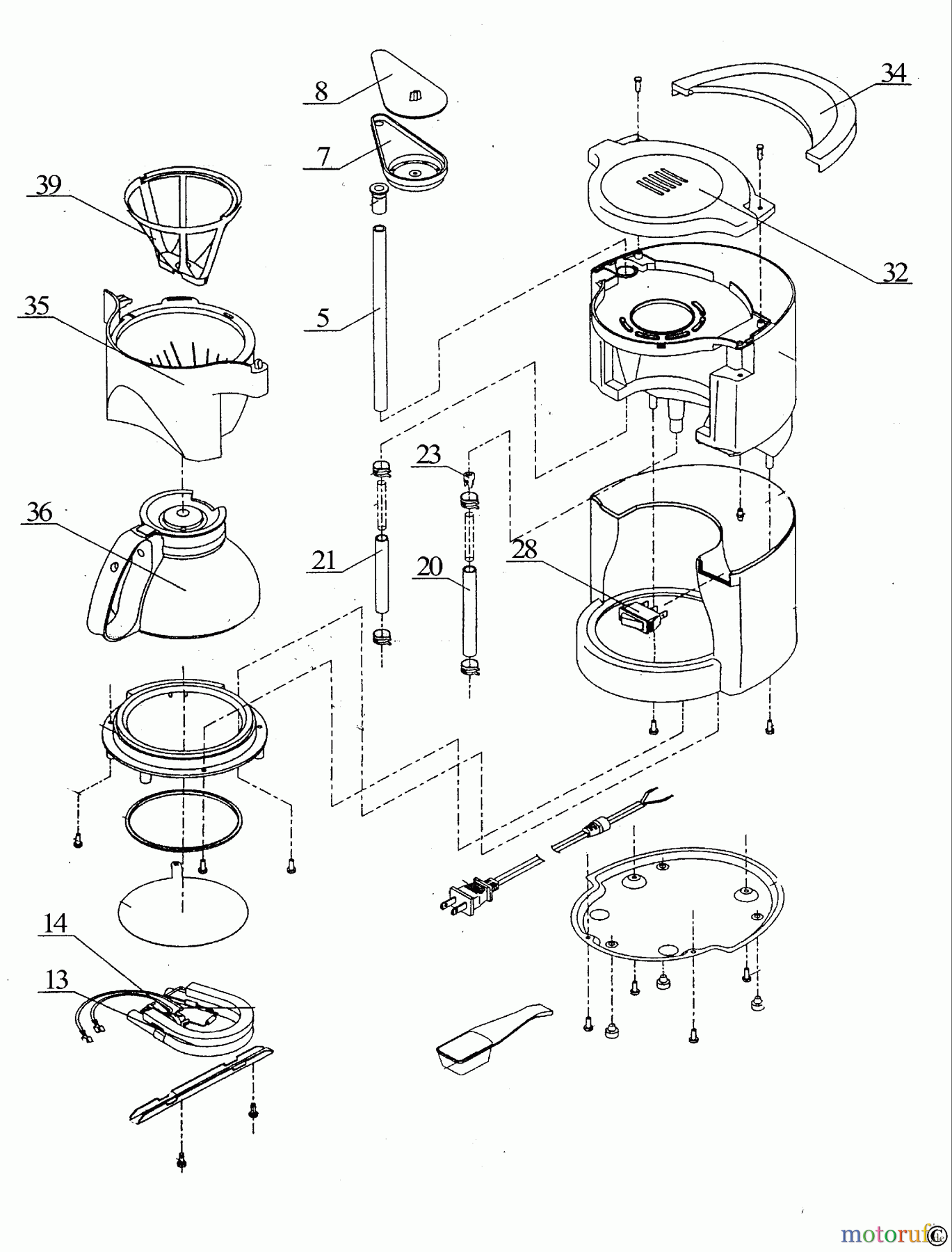 BLACK+DECKER HAUSHALT GETRÄNKE KAFFEEMASCHINE DCM50F Seite 1