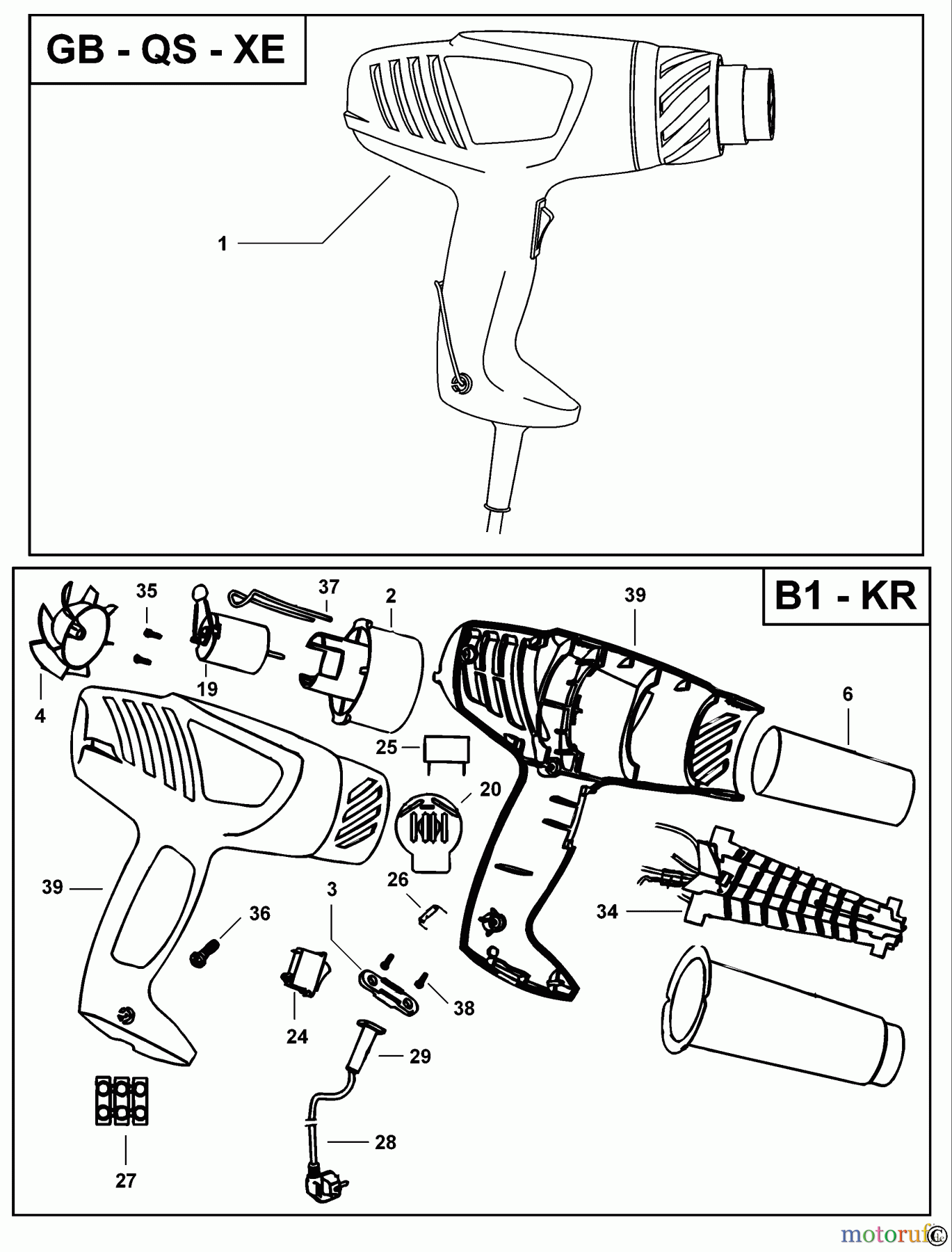  BLACK+DECKER INNENAUSSTATTUNG HEIZKANONEN HEIZPISTOLE CD701 Seite 1