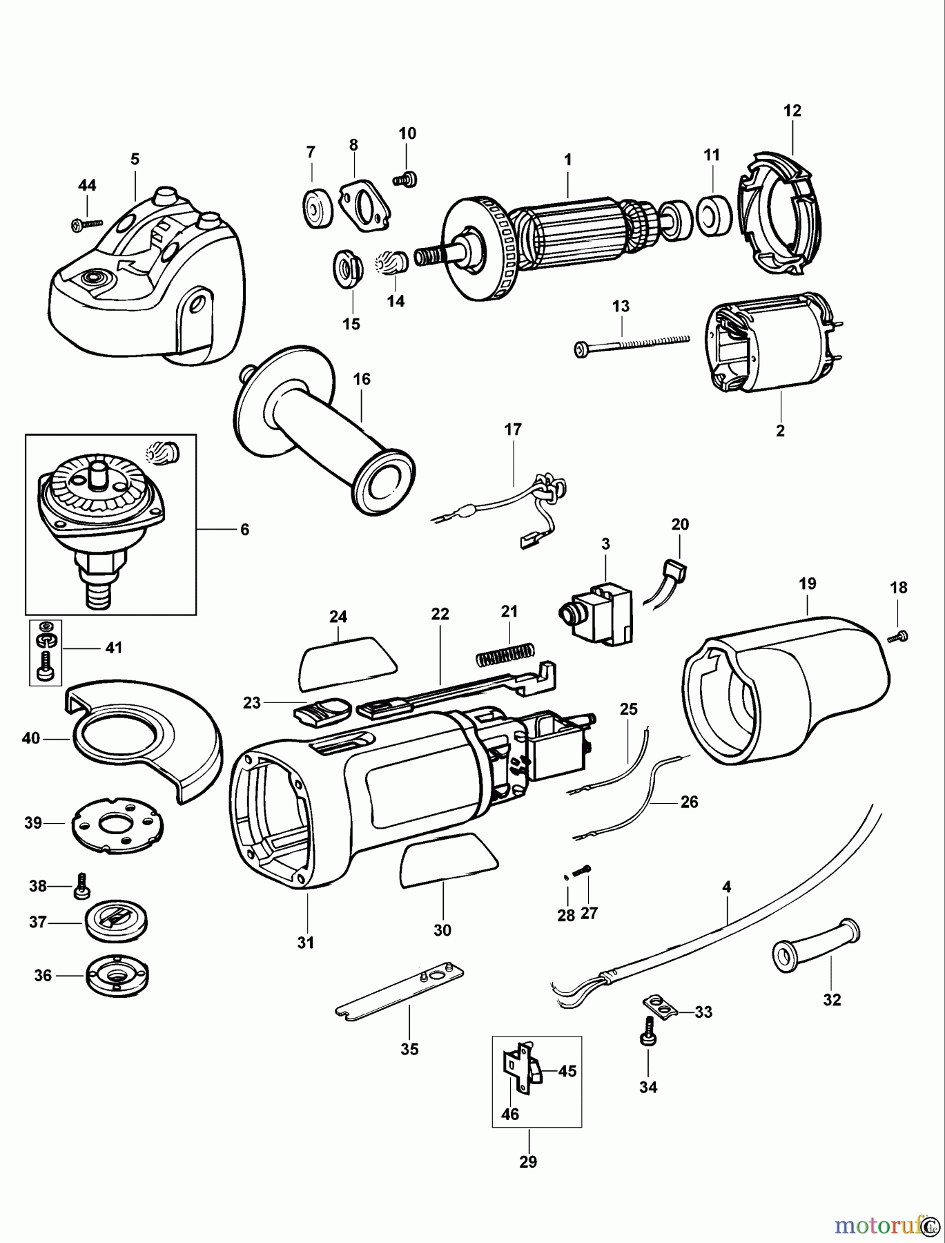 BLACK+DECKER INNENAUSSTATTUNG SCHLEIFER UND POLIERER WINKELSCHLEIFER FG005 Seite 1