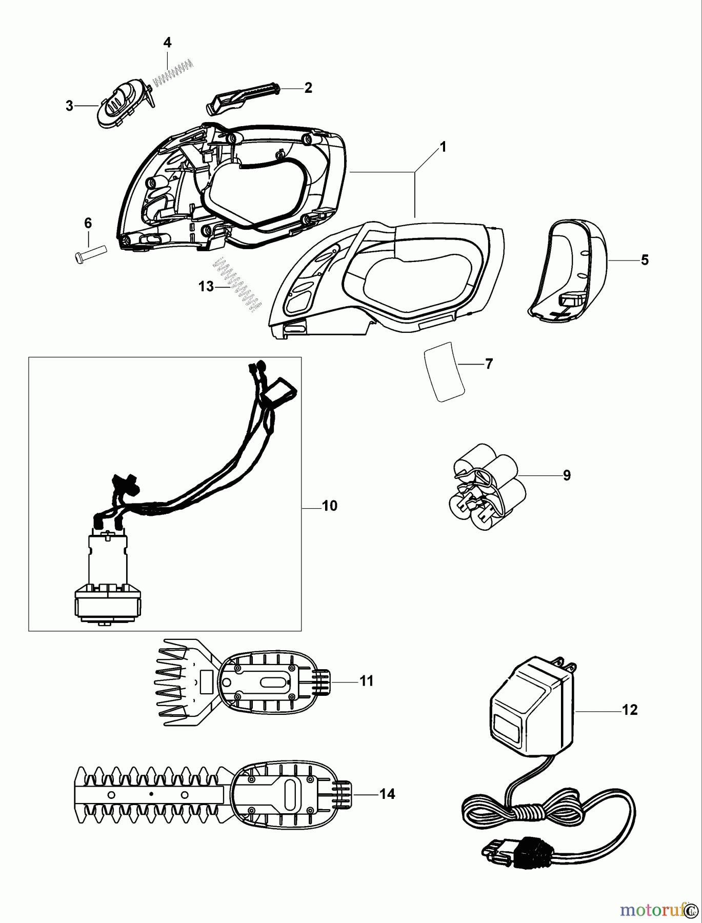 BLACK+DECKER AUSSERHALB HECKENSCHEREN, FADENTRIMMER, SCHEREN AKKU-SCHERE GL605 Seite 1