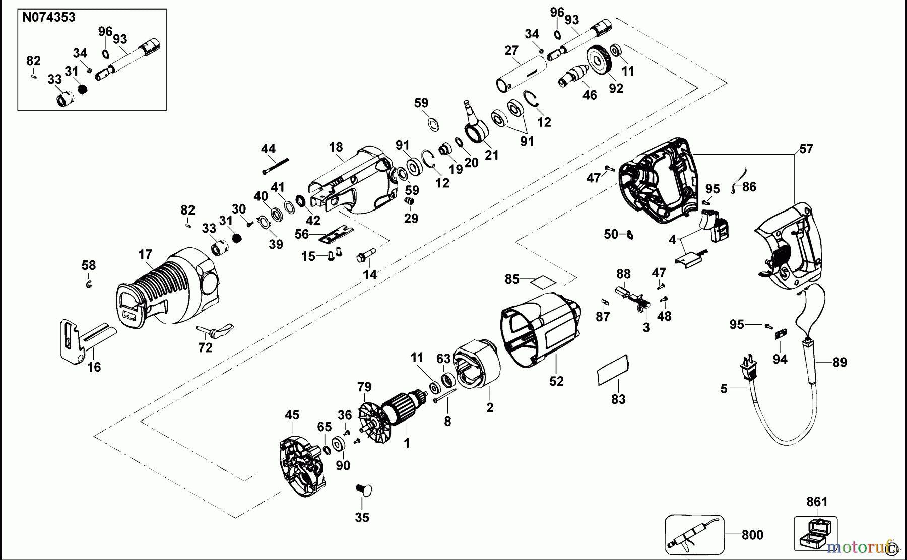 DEWALT HOLZARBEITEN SCHNEIDESÄGEN DREHBLATTSTICHSAGE DW310 Seite 1