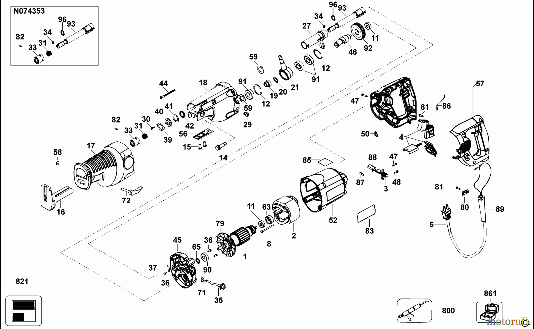 DEWALT HOLZARBEITEN SCHNEIDESÄGEN DREHBLATTSTICHSAGE DW311 Seite 1