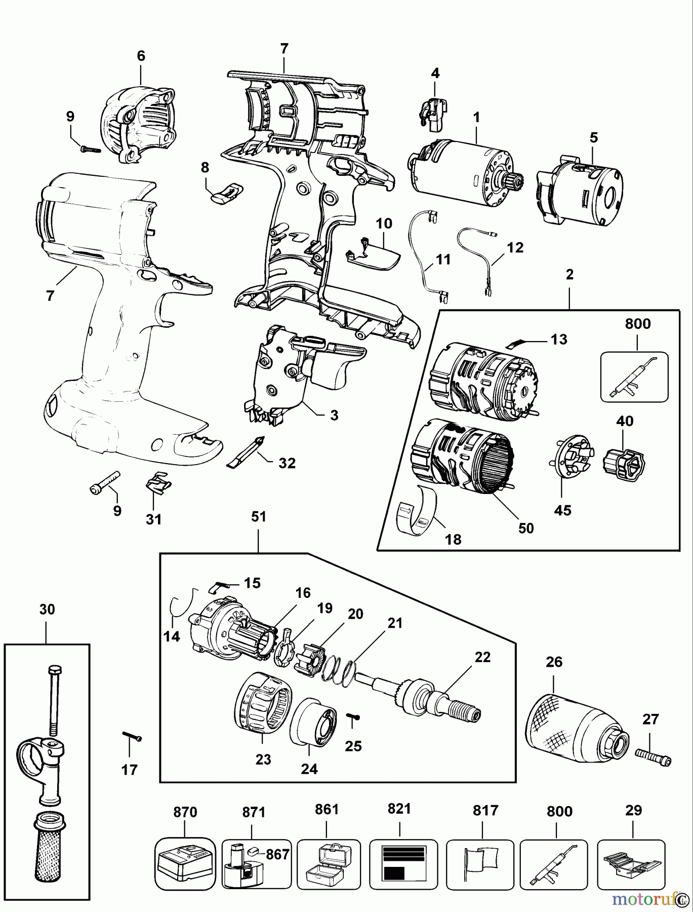 DEWALT AKKUBOHRER CDLS DRILLS 18V KOMBINATIONSEINHEIT DC988K Seite 1