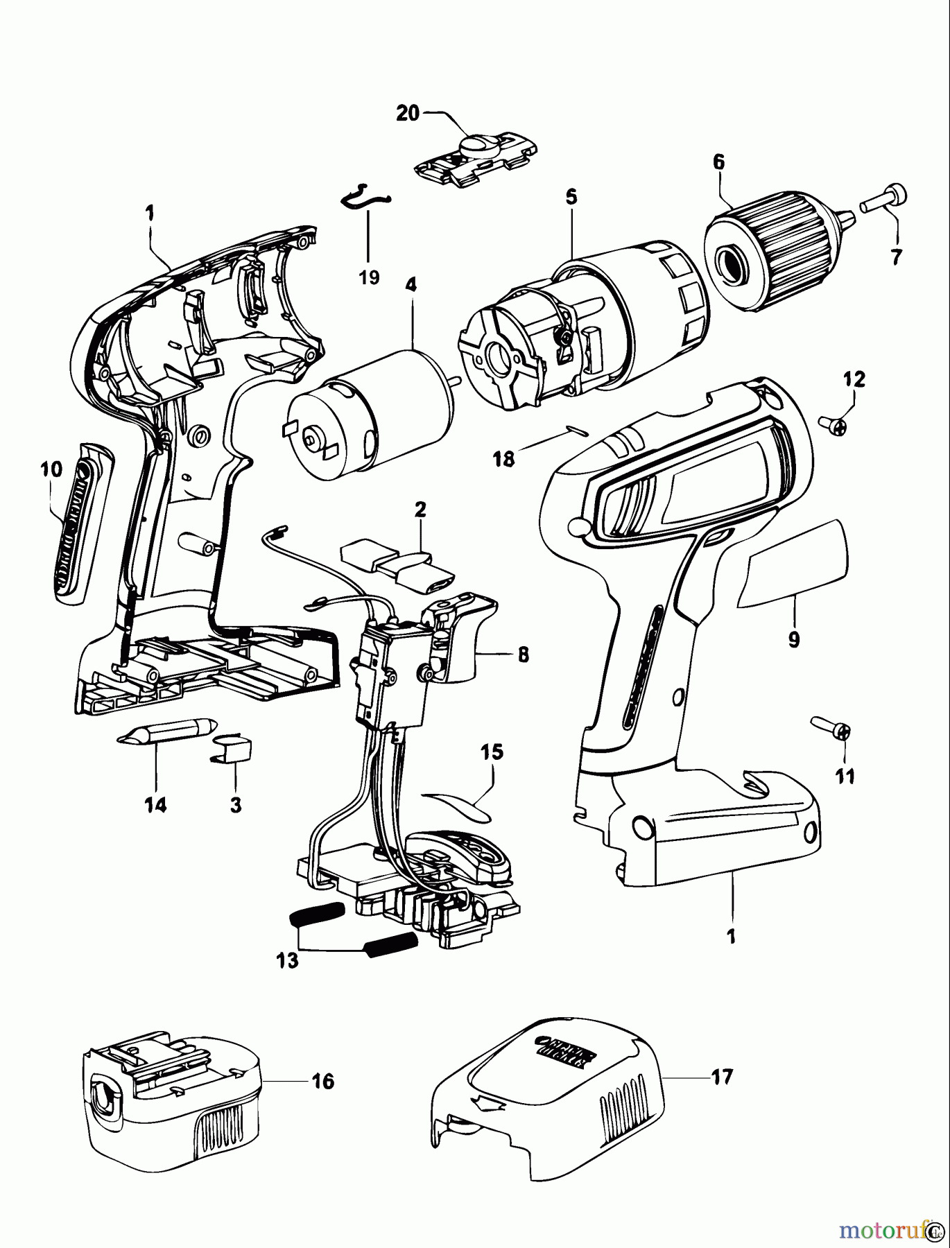 BLACK+DECKER INNENAUSSTATTUNG BOHRER AKKU-BOHRMASCHINE SX4500 Seite 1