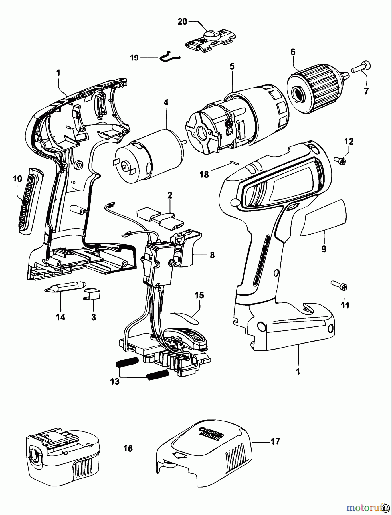 BLACK+DECKER INNENAUSSTATTUNG BOHRER AKKU-BOHRMASCHINE SX3500 Seite 1