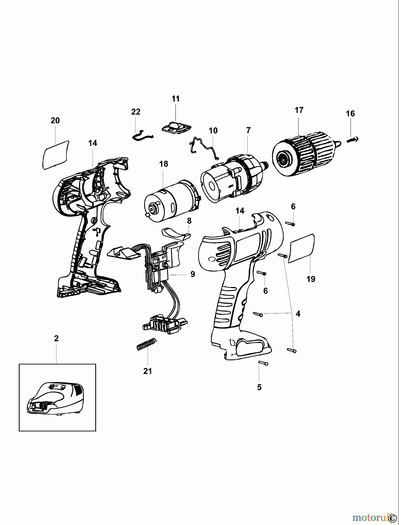  BLACK+DECKER INNENAUSSTATTUNG BOHRER AKKU SCHRAUBER SX3001 Seite 1