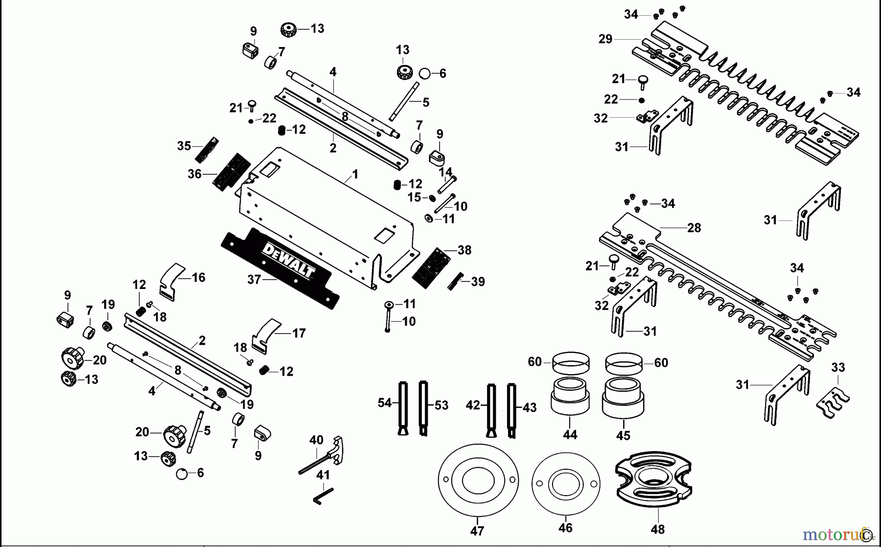 DEWALT ANBAUTEILE & ZUBEHÖR DOVETAIL JIGS SCHWALB.SCHWANZHALT. DE6212 Seite 1