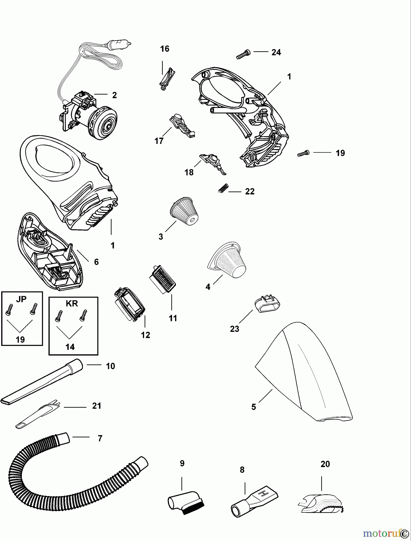 BLACK+DECKER INNENAUSSTATTUNG AUTOPFLEGE & MINIHANDWERK AUTO STAUBSAUGER ACV1205 - TR Seite 1