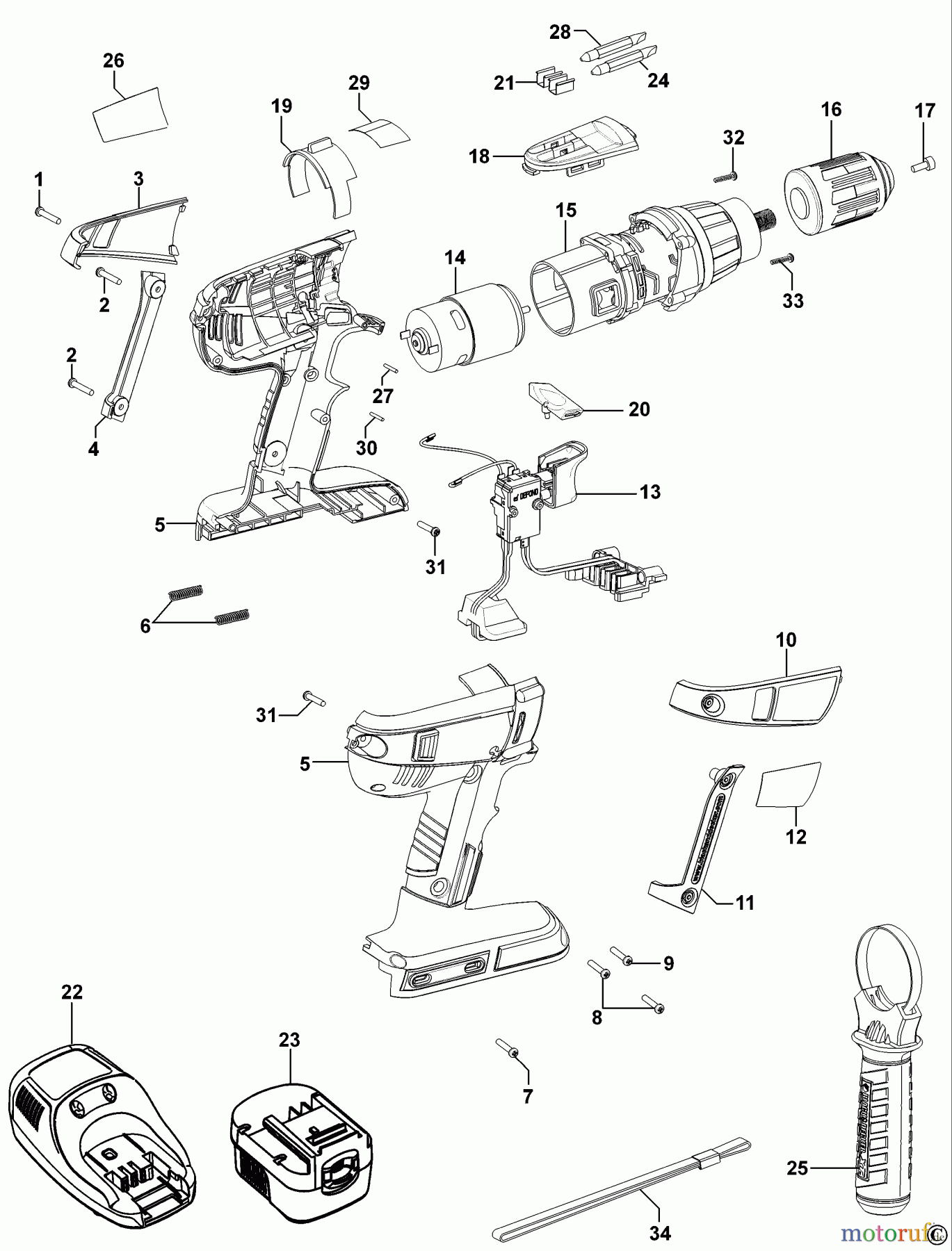 BLACK+DECKER INNENAUSSTATTUNG BOHRER AKKU-BOHRMASCHINE HPS1440 Seite 1