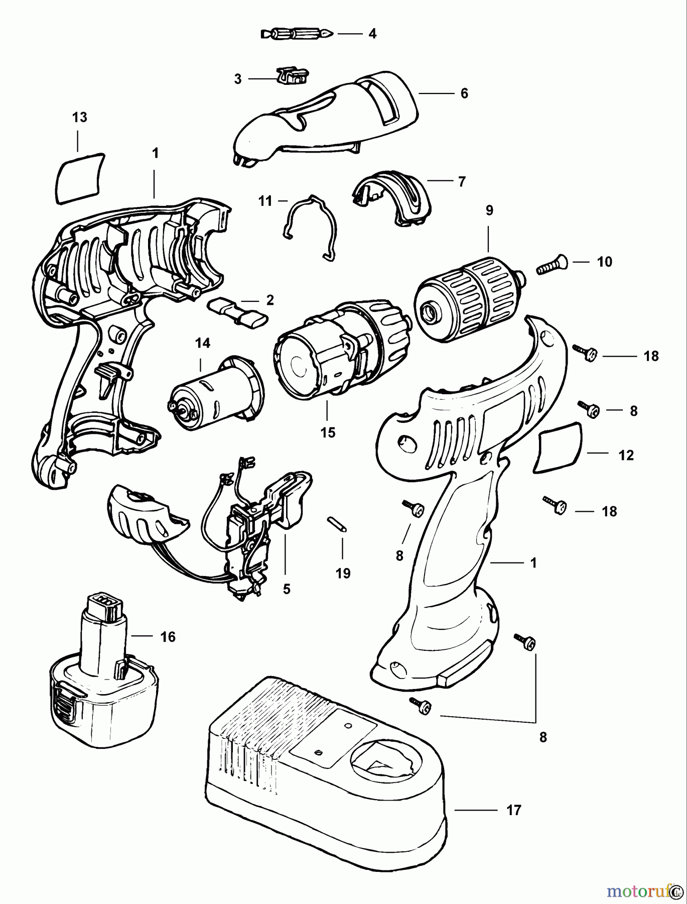 BLACK+DECKER INNENAUSSTATTUNG BOHRER AKKU SCHRAUBER CD632K Seite 1